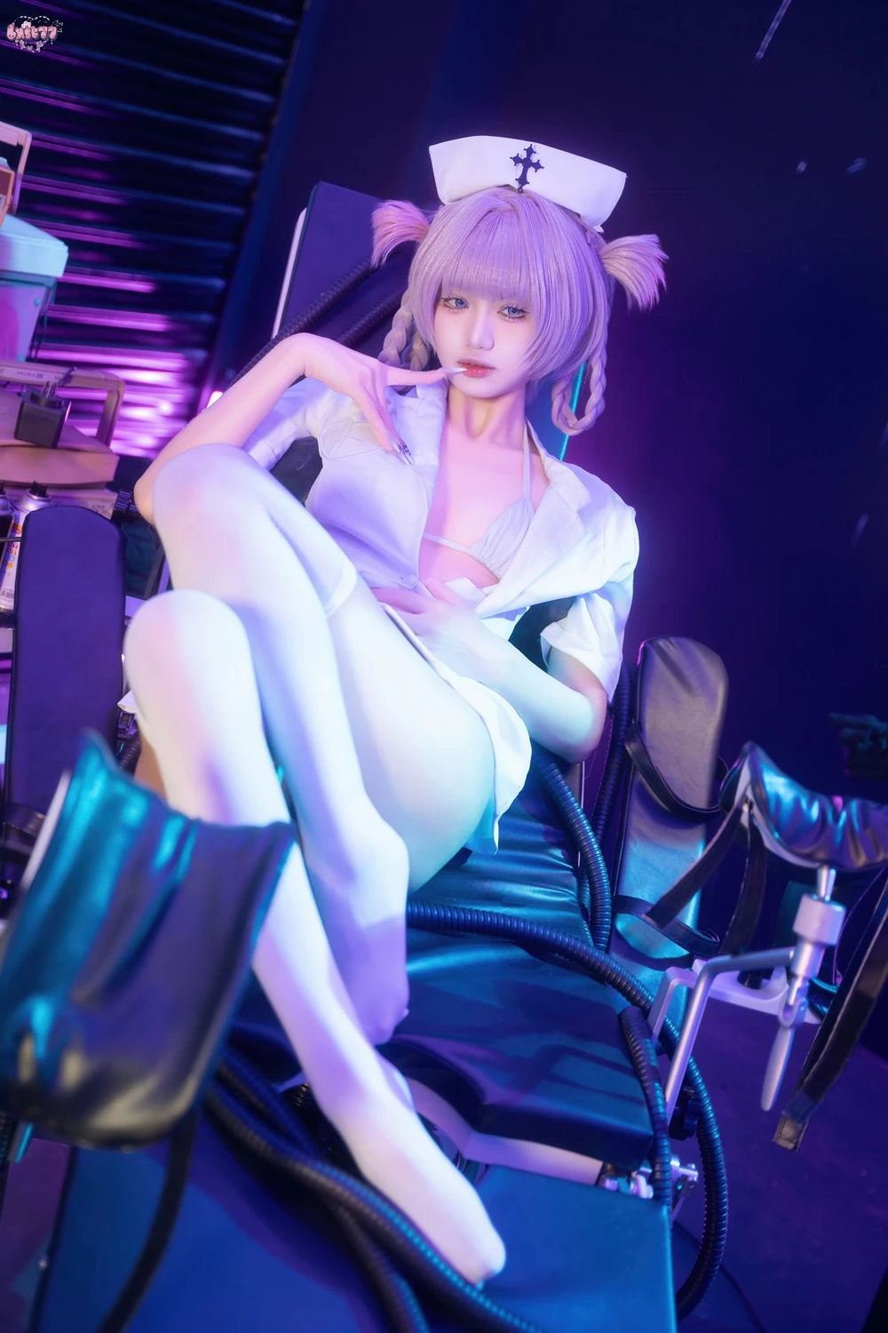 Cosplay 柒柒要乖哦 – 彻夜之歌 护士服小荠 - P7