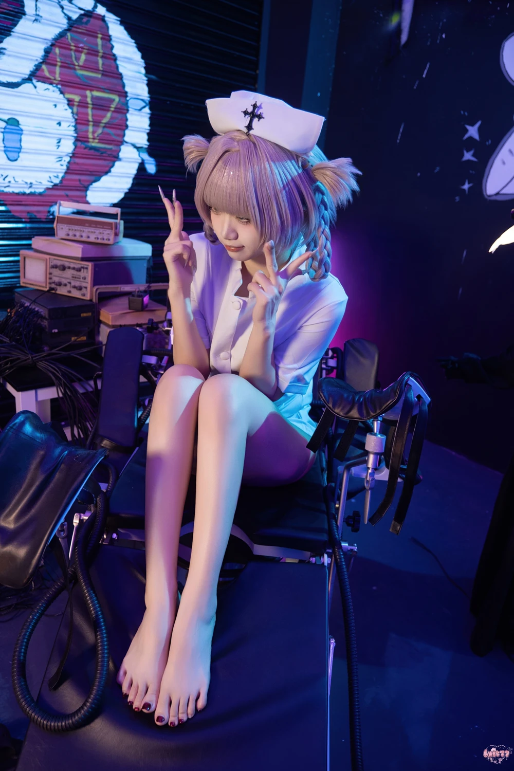 Cosplay 柒柒要乖哦 – 彻夜之歌 护士服小荠 - P79