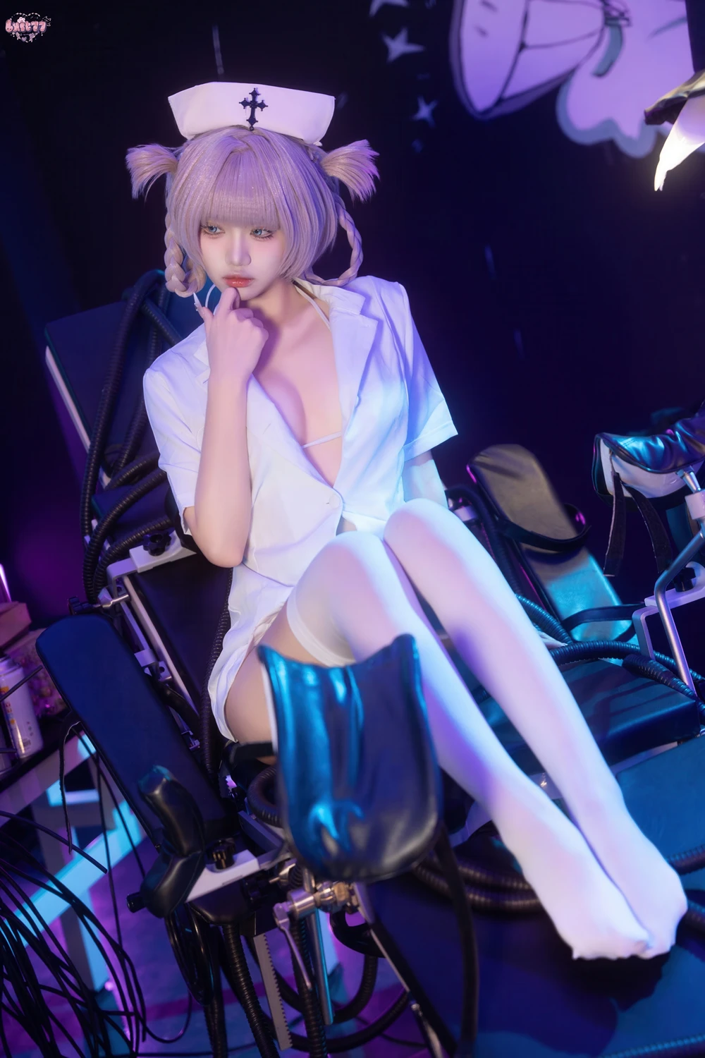 Cosplay 柒柒要乖哦 – 彻夜之歌 护士服小荠 - P8