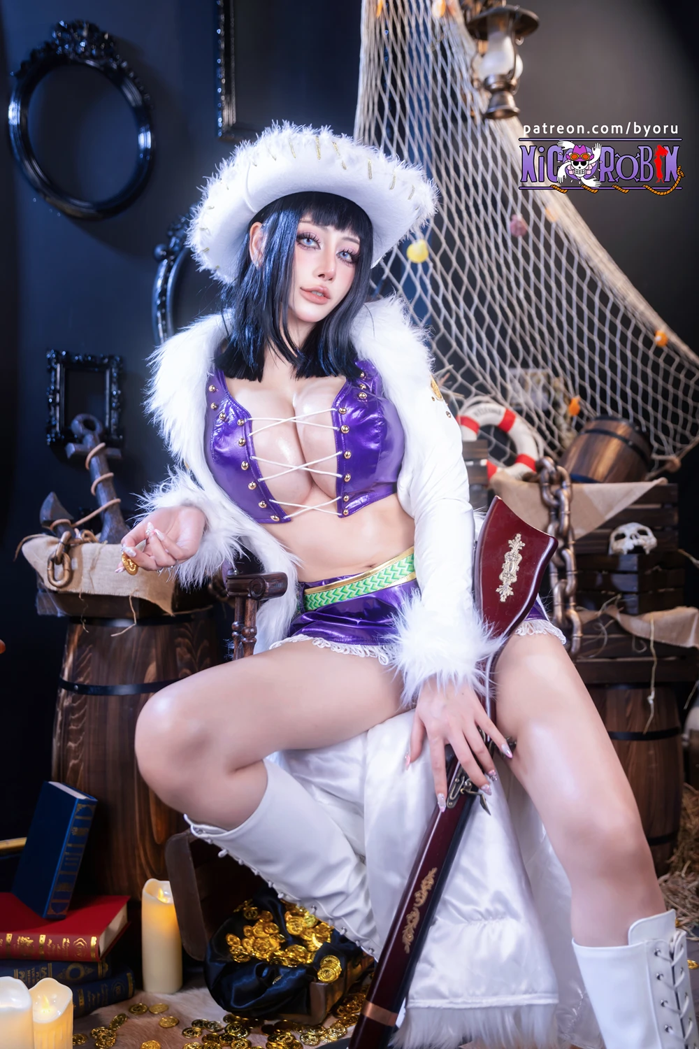 Cosplay 日本性感萝莉Byoru – 海贼王 妮可·罗宾 - P12