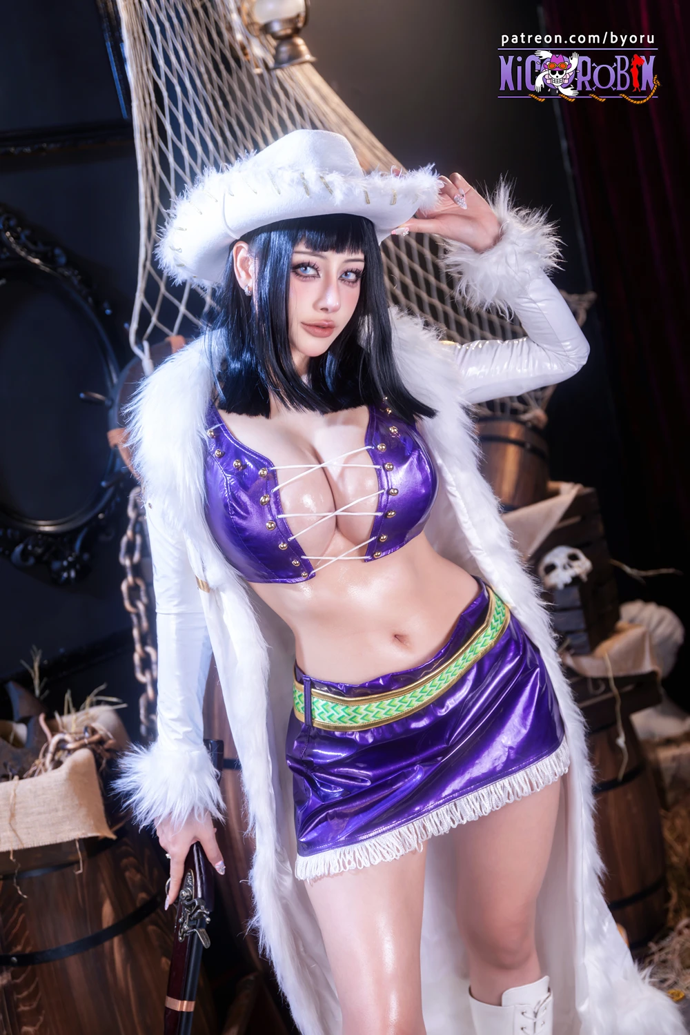 Cosplay 日本性感萝莉Byoru – 海贼王 妮可·罗宾 - P3