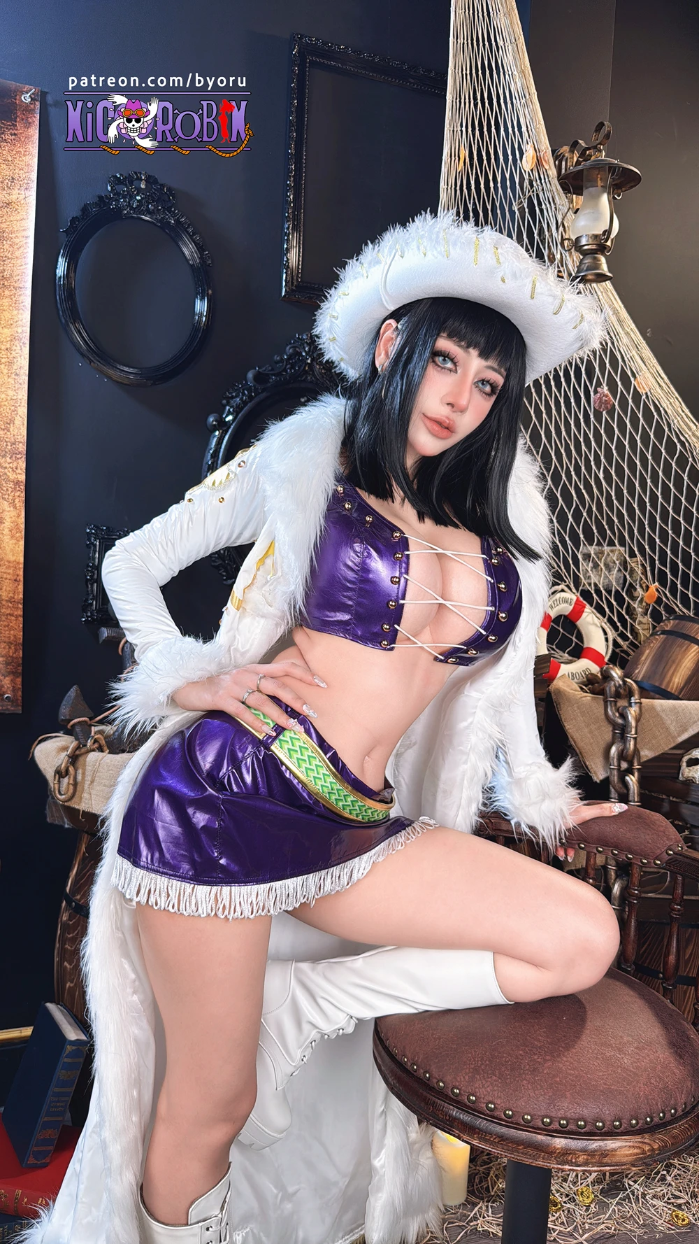 Cosplay 日本性感萝莉Byoru – 海贼王 妮可·罗宾 - P56