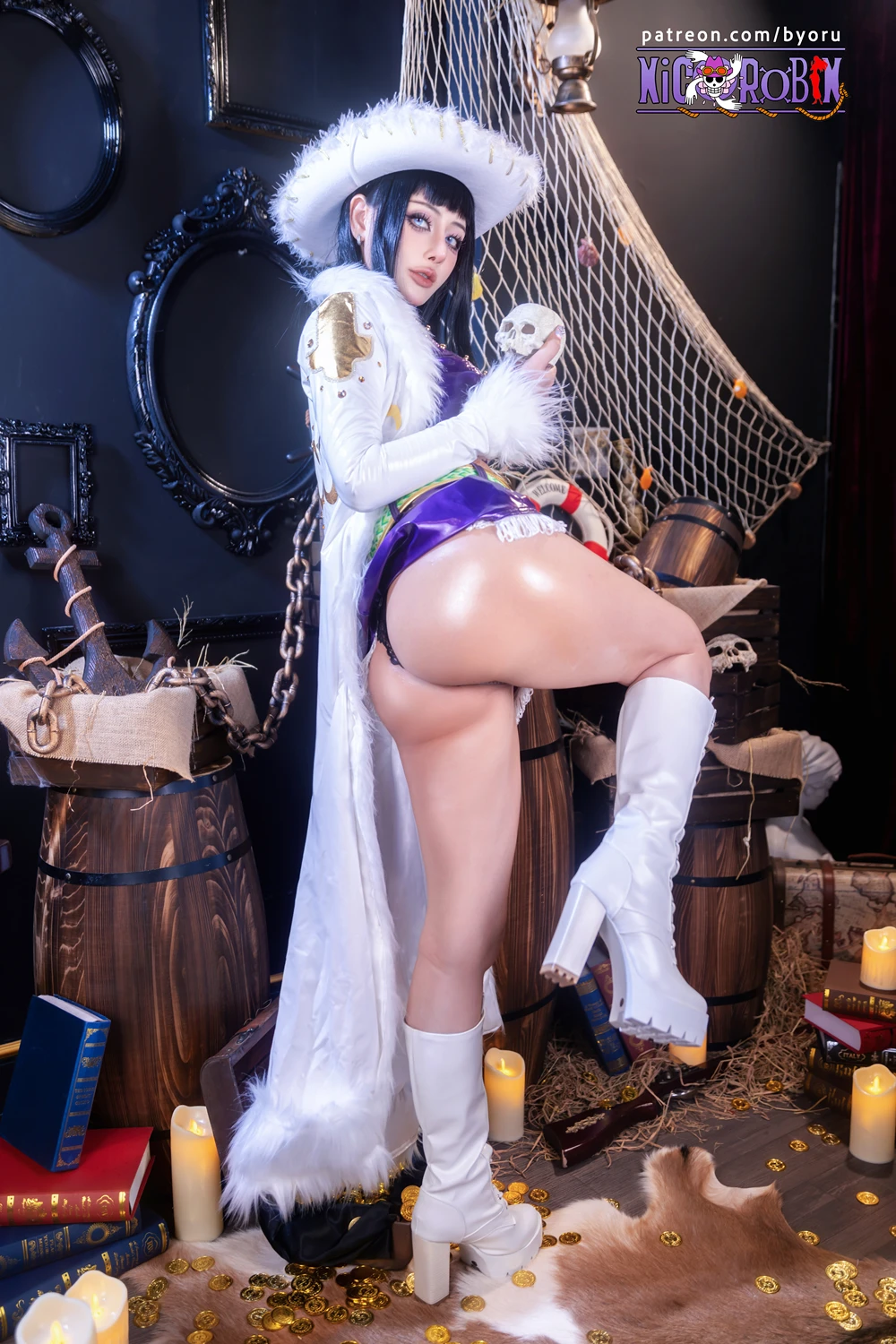 Cosplay 日本性感萝莉Byoru – 海贼王 妮可·罗宾 - P6