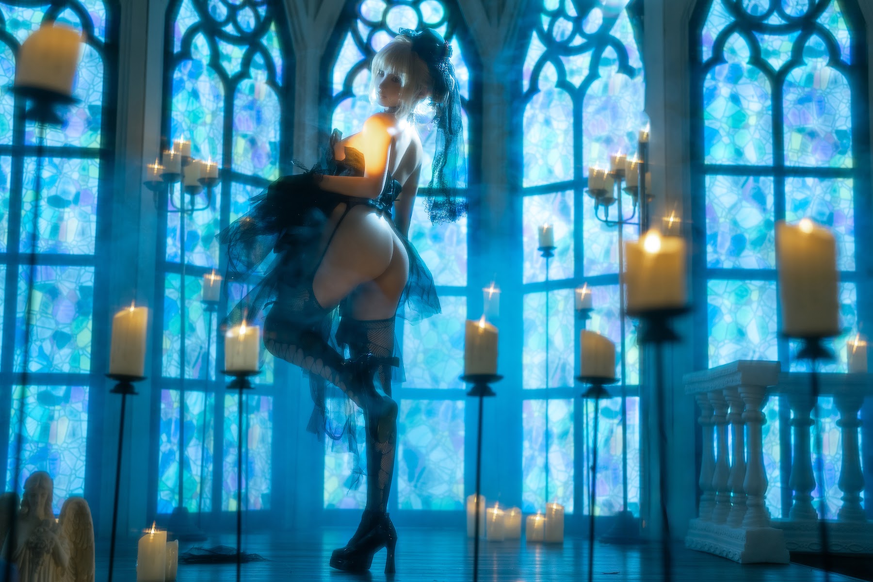 Coser@蠢沫沫 (chunmomo) – 黑婚纱 - P16