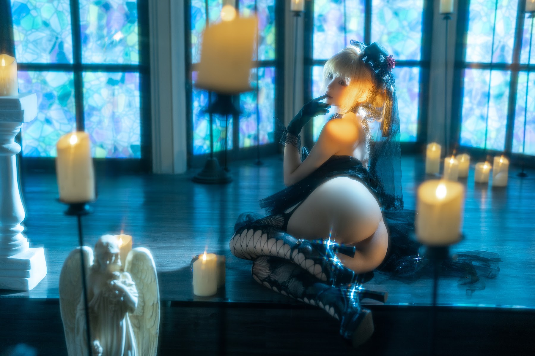 Coser@蠢沫沫 (chunmomo) – 黑婚纱 - P20