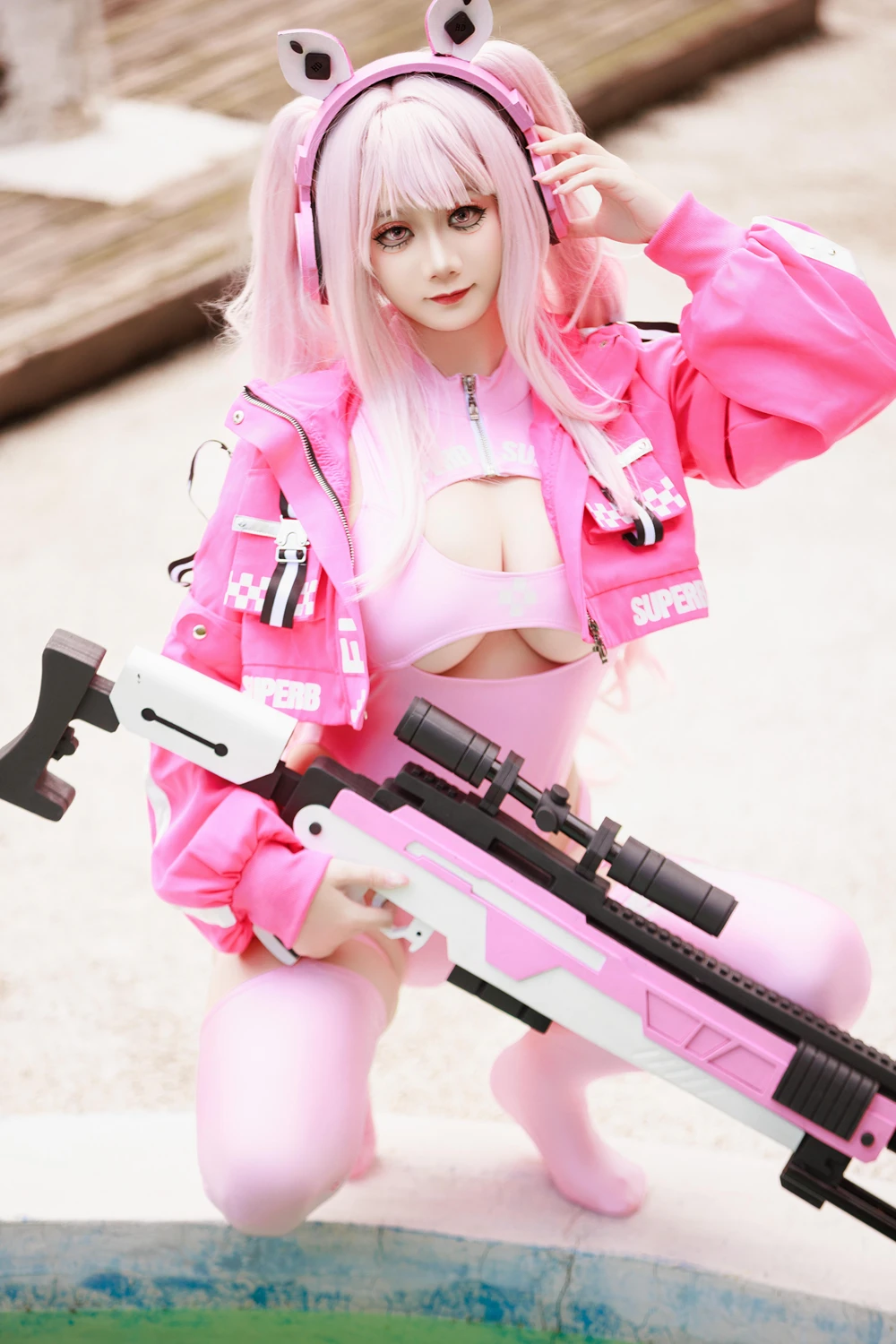 Cosplay 阿雪雪 – 爱丽丝泳装 - P17
