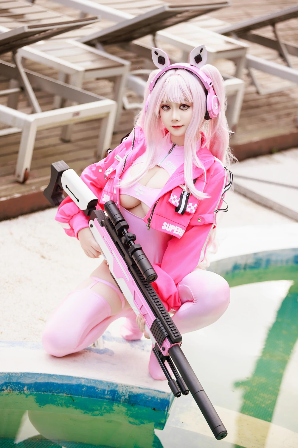 Cosplay 阿雪雪 – 爱丽丝泳装 - P23