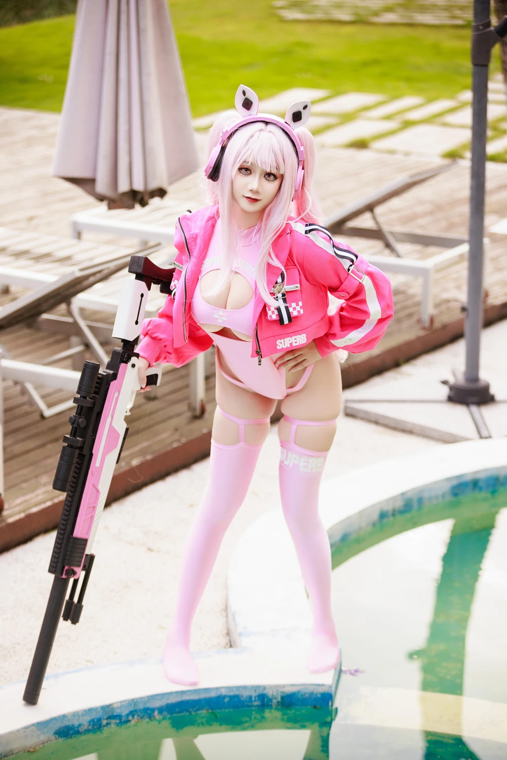 Cosplay 阿雪雪 – 爱丽丝泳装 - P24