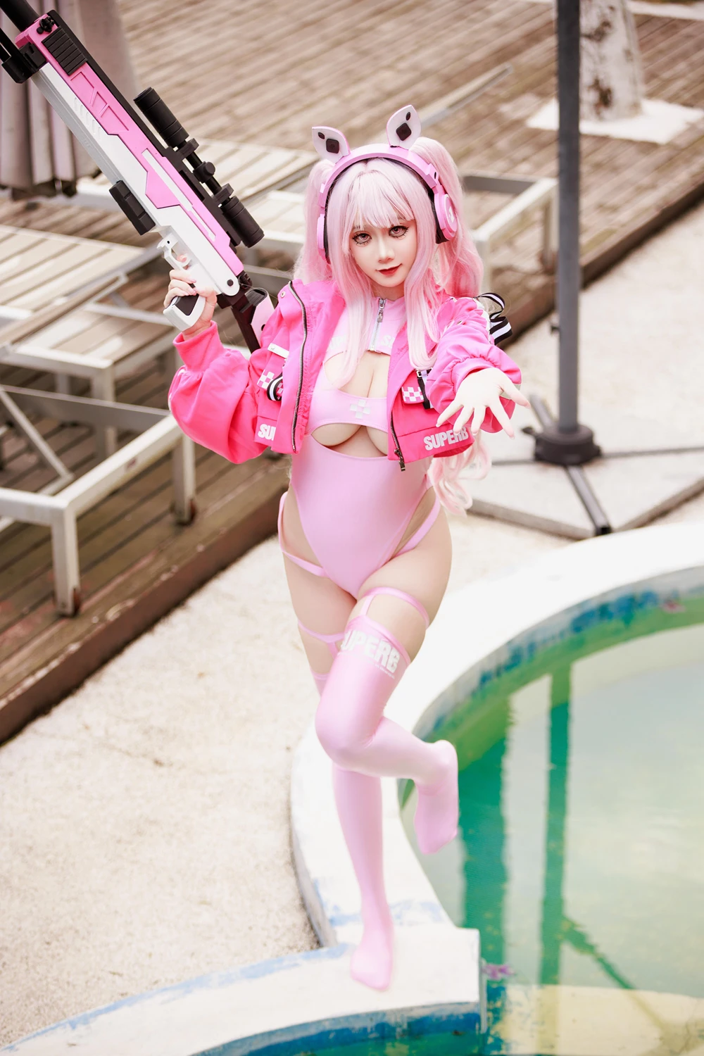 Cosplay 阿雪雪 – 爱丽丝泳装 - P30