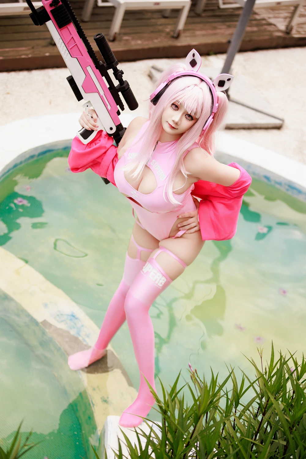 Cosplay 阿雪雪 – 爱丽丝泳装 - P6