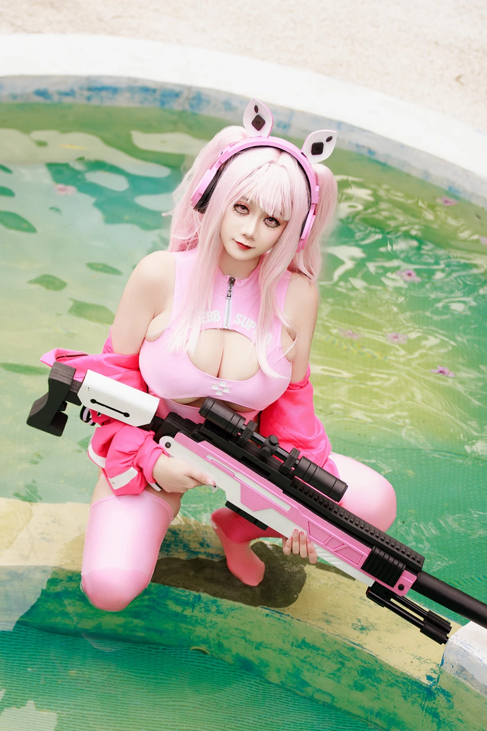 Cosplay 阿雪雪 – 爱丽丝泳装 - P7