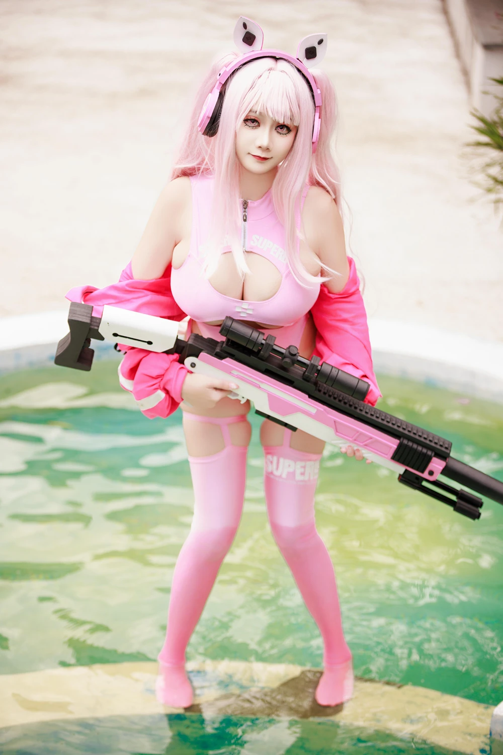 Cosplay 阿雪雪 – 爱丽丝泳装 - P8
