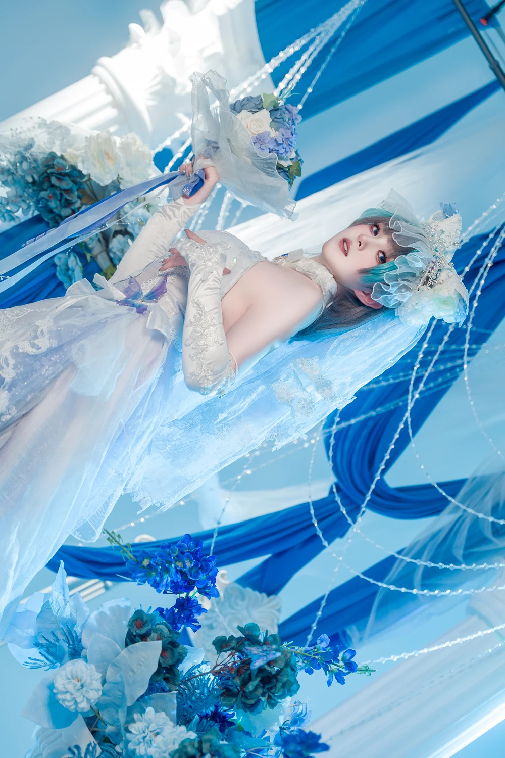 Cosplay Natsuko夏夏子 – 碧蓝航线 柴郡婚纱 - P8