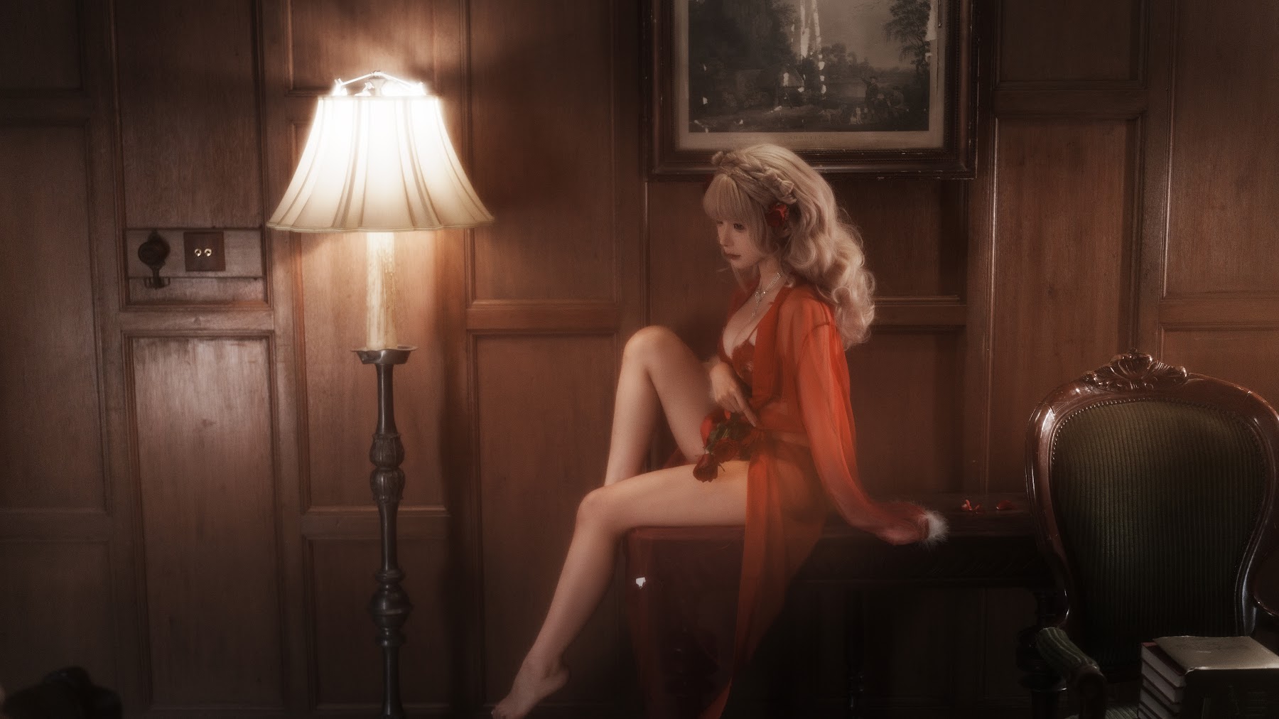 Coser@蠢沫沫 (chunmomo) – 黑红纱裙 - P9