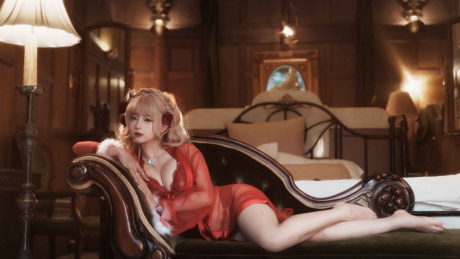 Coser@蠢沫沫 (chunmomo) – 黑红纱裙 - P10