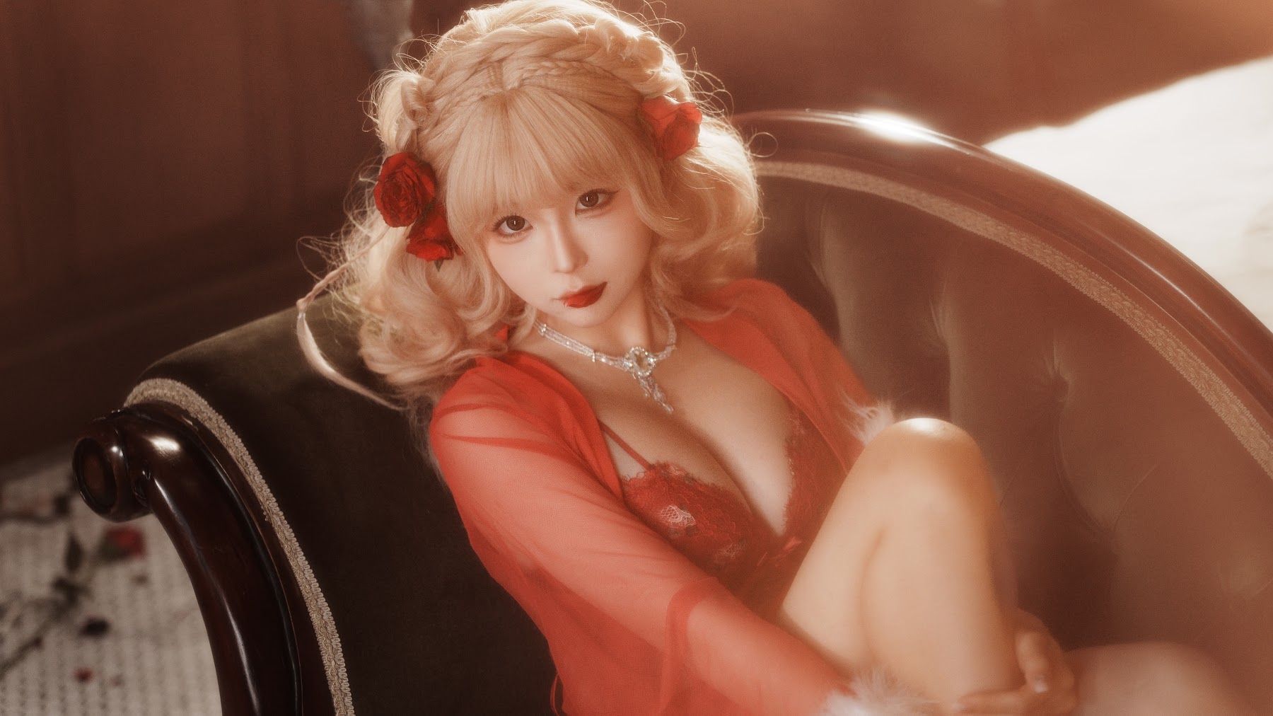 Coser@蠢沫沫 (chunmomo) – 黑红纱裙 - P13