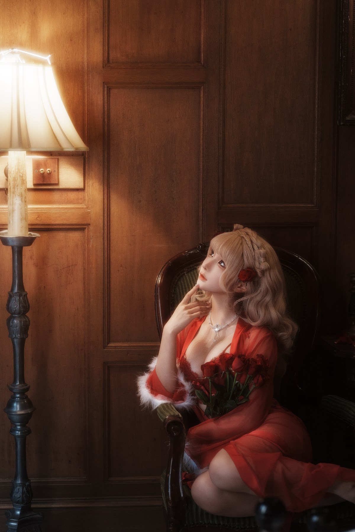 Coser@蠢沫沫 (chunmomo) – 黑红纱裙 - P1