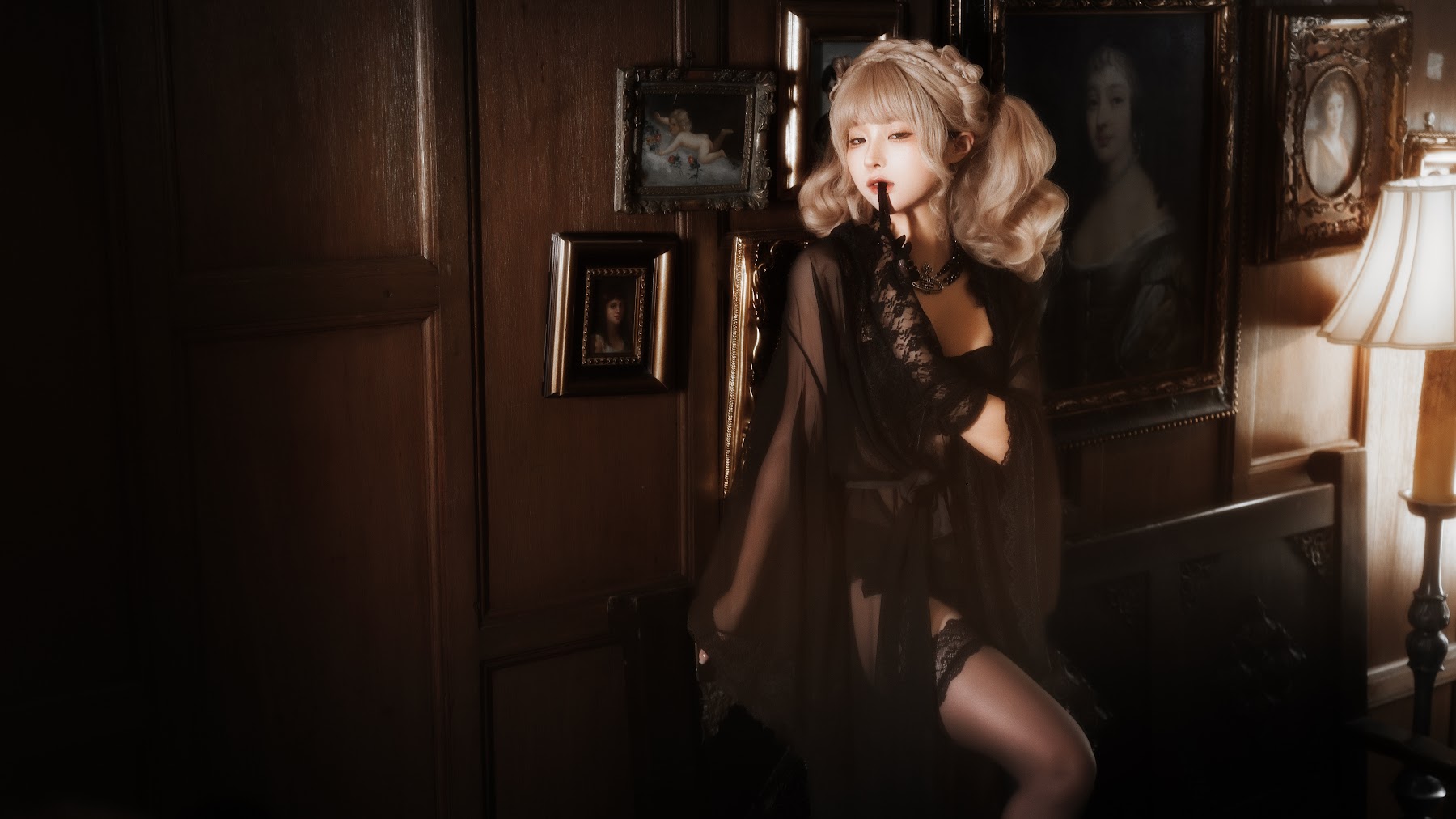 Coser@蠢沫沫 (chunmomo) – 黑红纱裙 - P26