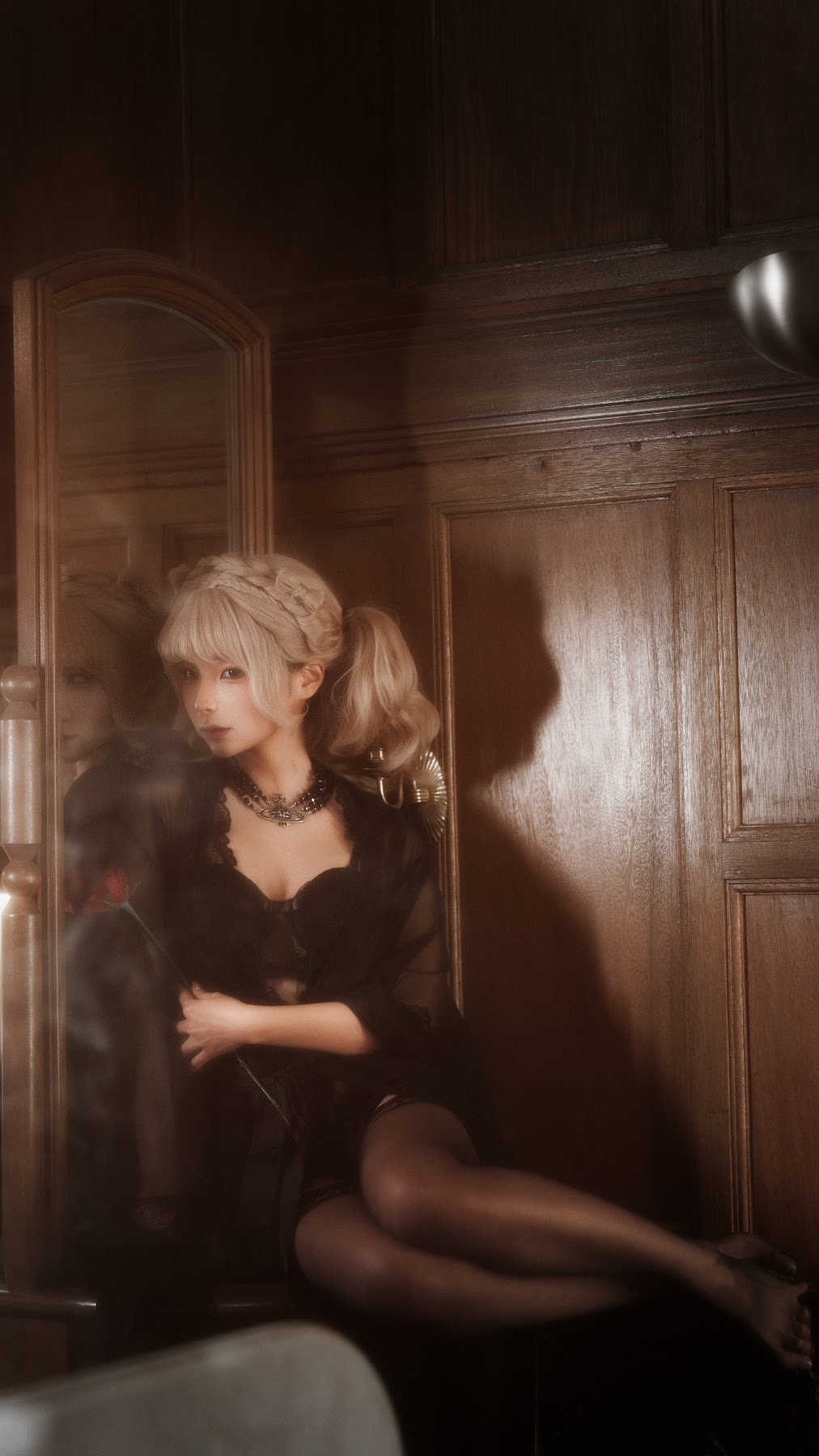 Coser@蠢沫沫 (chunmomo) – 黑红纱裙 - P31