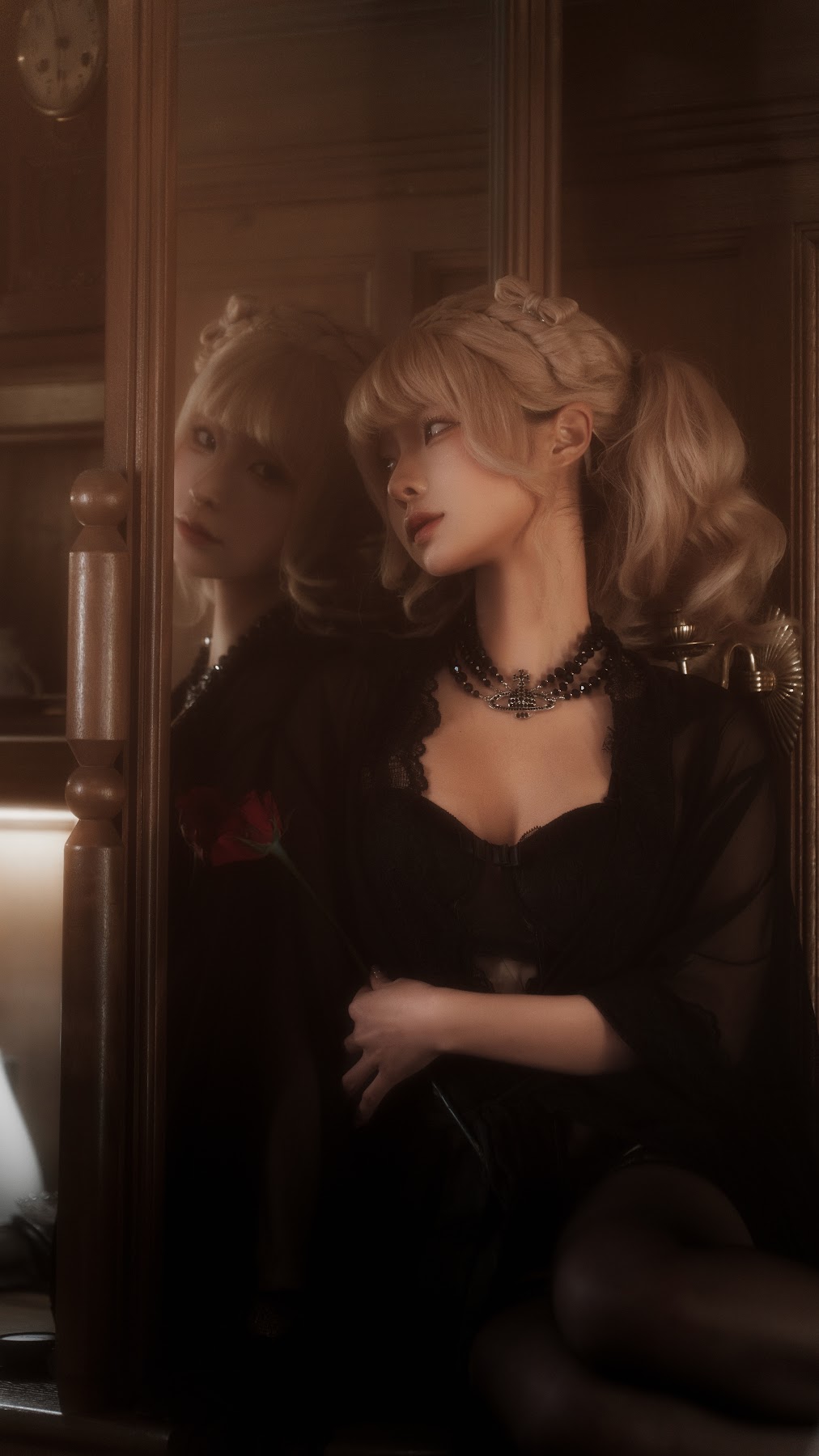 Coser@蠢沫沫 (chunmomo) – 黑红纱裙 - P32