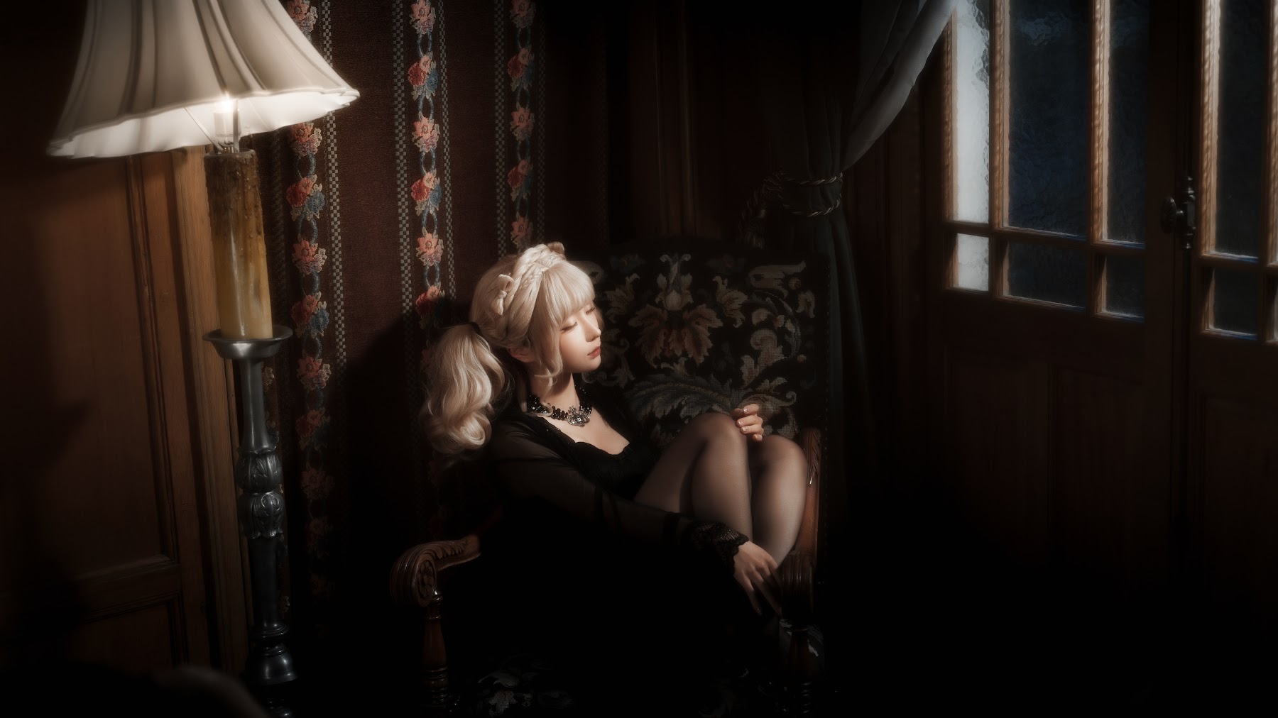 Coser@蠢沫沫 (chunmomo) – 黑红纱裙 - P33