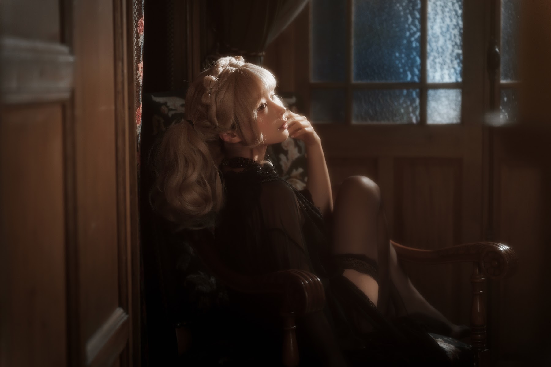 Coser@蠢沫沫 (chunmomo) – 黑红纱裙 - P39