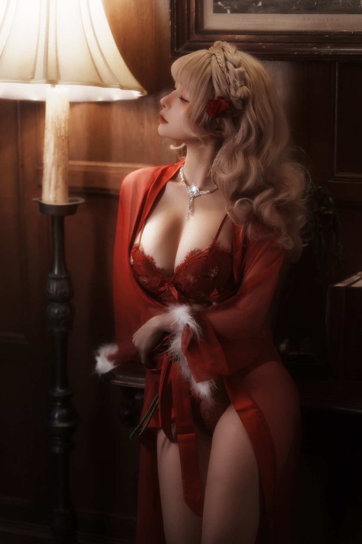 Coser@蠢沫沫 (chunmomo) – 黑红纱裙 - P5