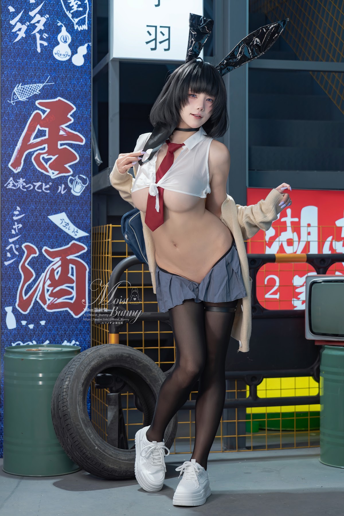 Coser@黏黏团子兔 – 10月作品『賽博逆JK』提线木偶 - P78