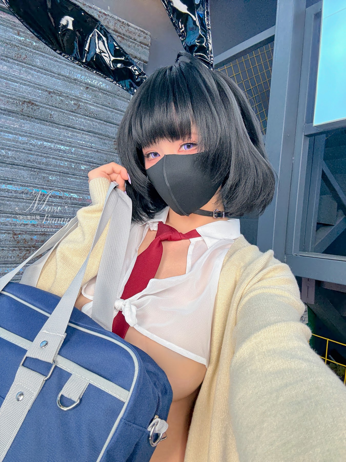 Coser@黏黏团子兔 – 10月作品『賽博逆JK』提线木偶 - P81