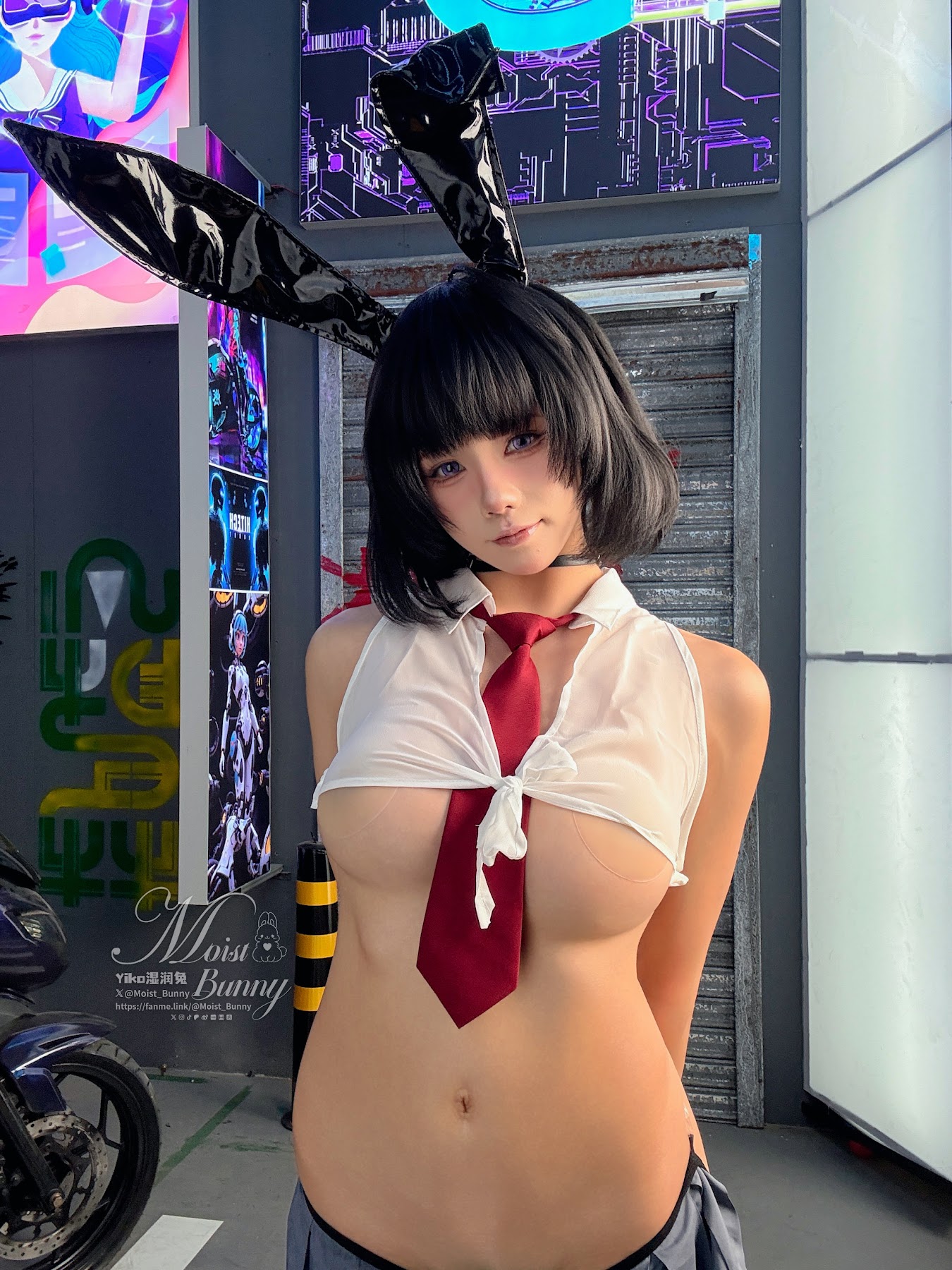Coser@黏黏团子兔 – 10月作品『賽博逆JK』提线木偶 - P82