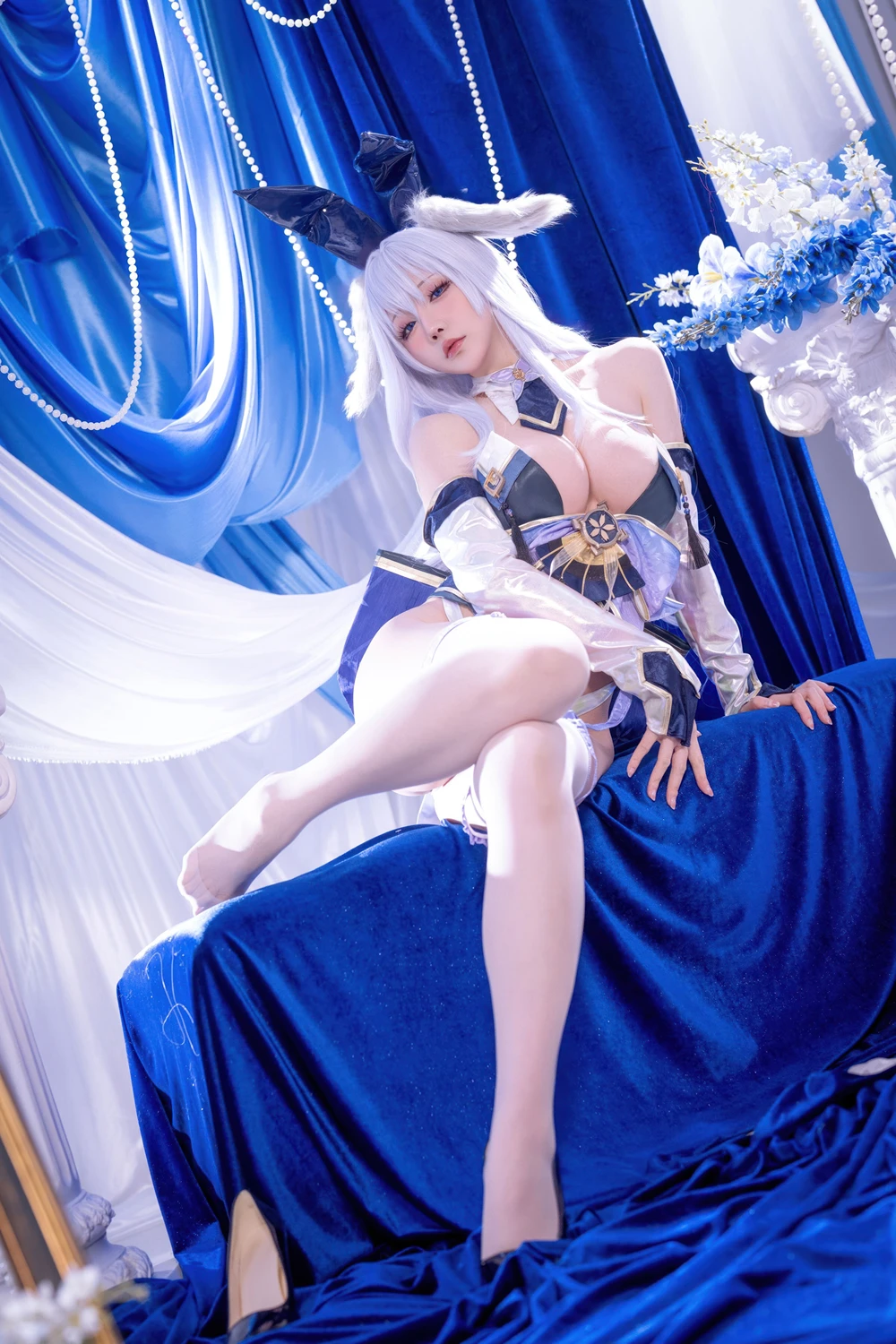Cosplay 星之迟迟Hoshilily – 碧蓝航线 信浓 兔女郎 - P12
