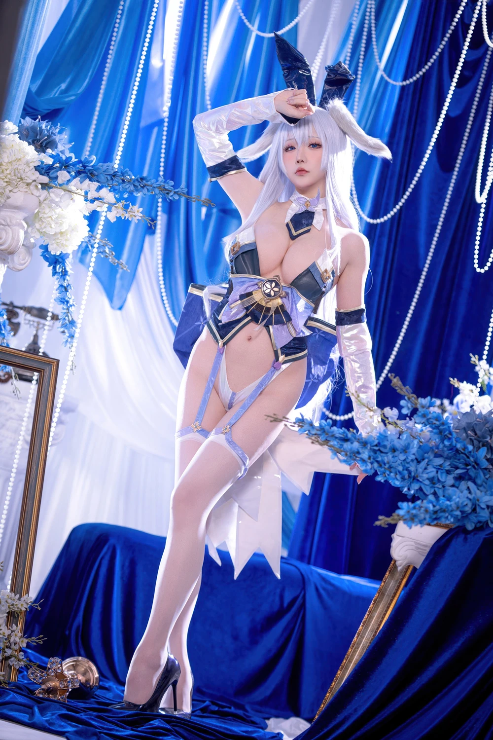 Cosplay 星之迟迟Hoshilily – 碧蓝航线 信浓 兔女郎 - P1