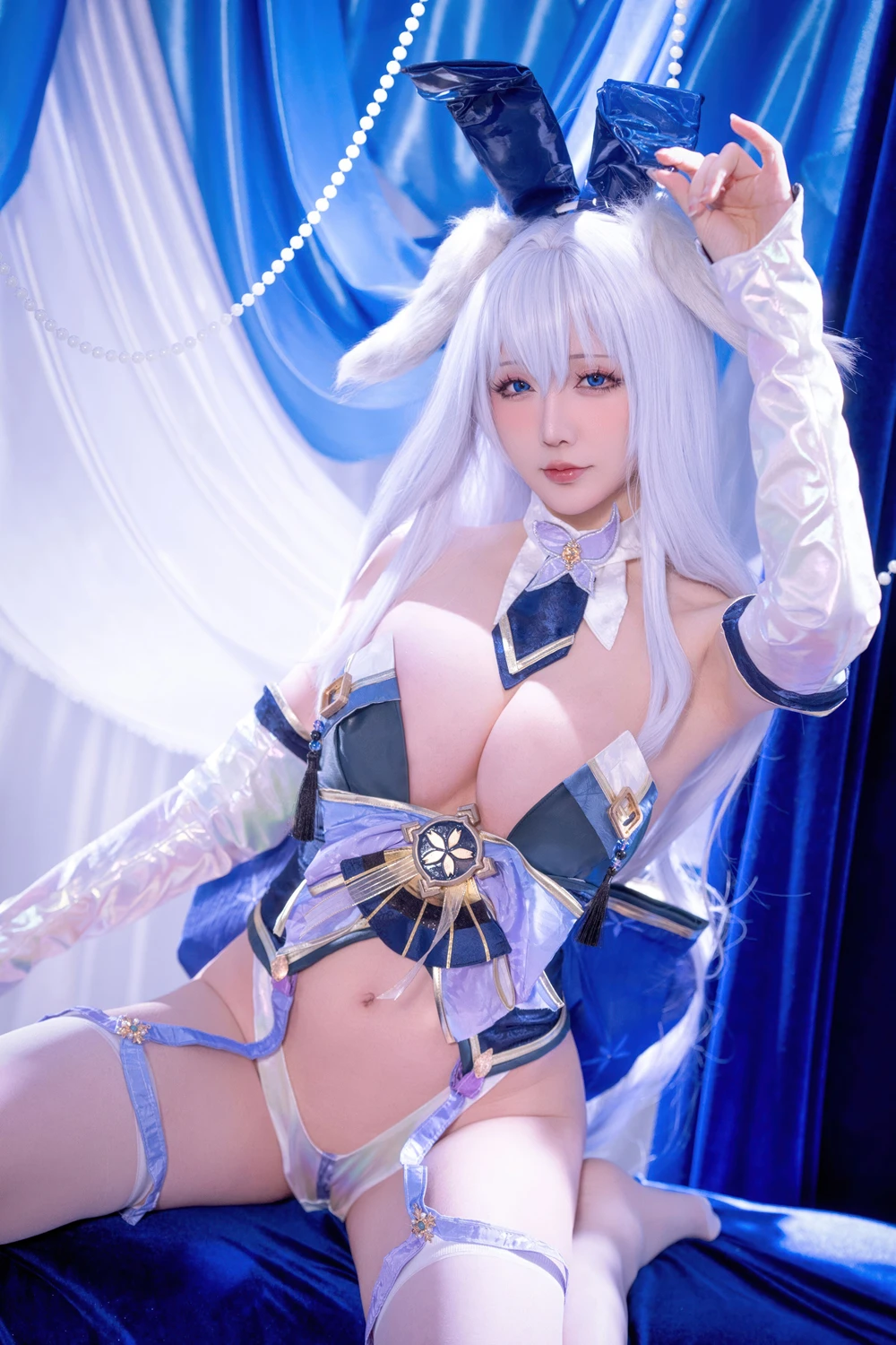 Cosplay 星之迟迟Hoshilily – 碧蓝航线 信浓 兔女郎 - P25