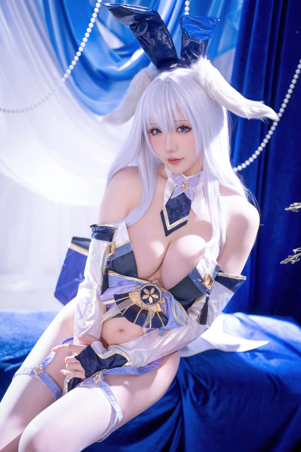 Cosplay 星之迟迟Hoshilily – 碧蓝航线 信浓 兔女郎 - P58