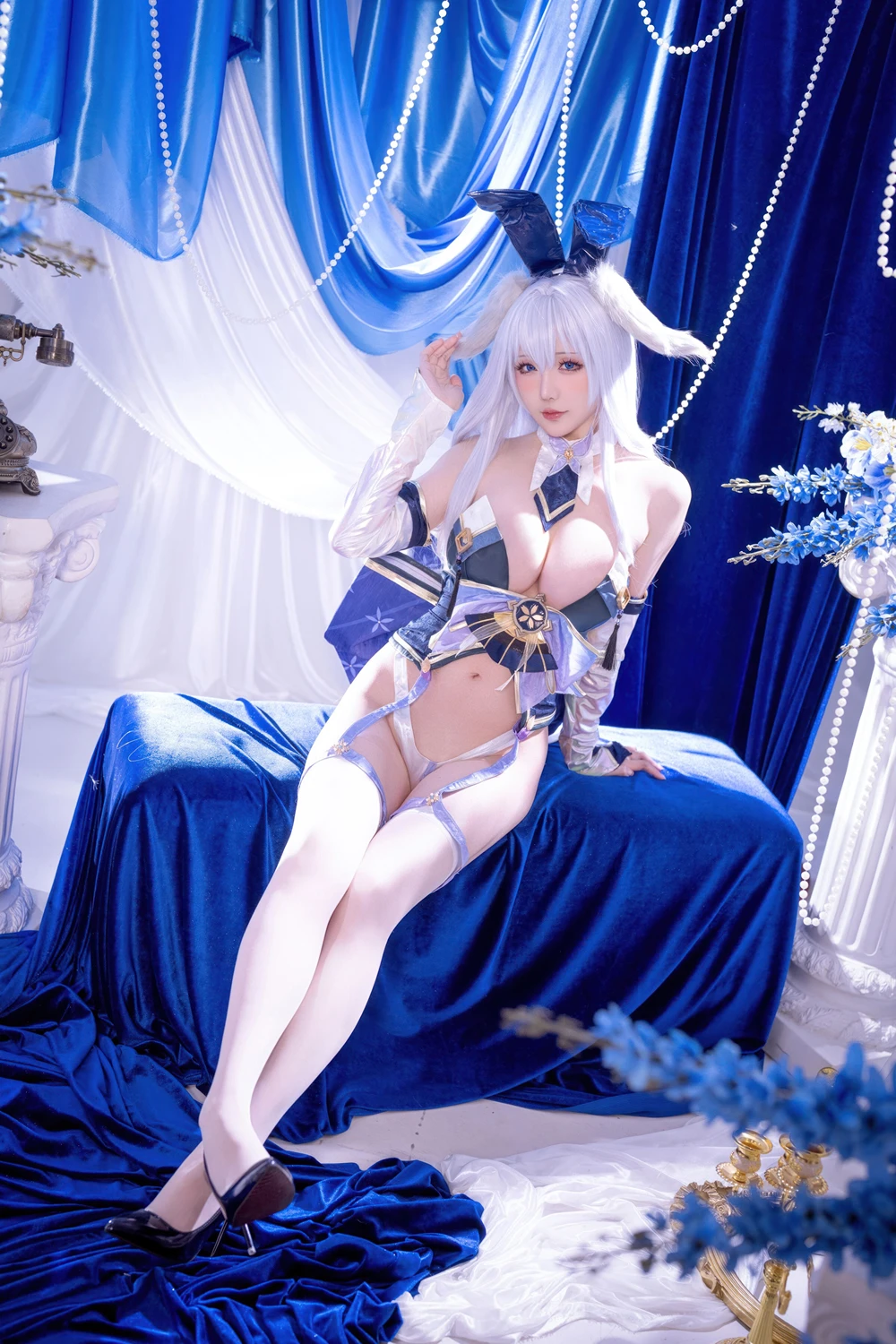 Cosplay 星之迟迟Hoshilily – 碧蓝航线 信浓 兔女郎 - P7