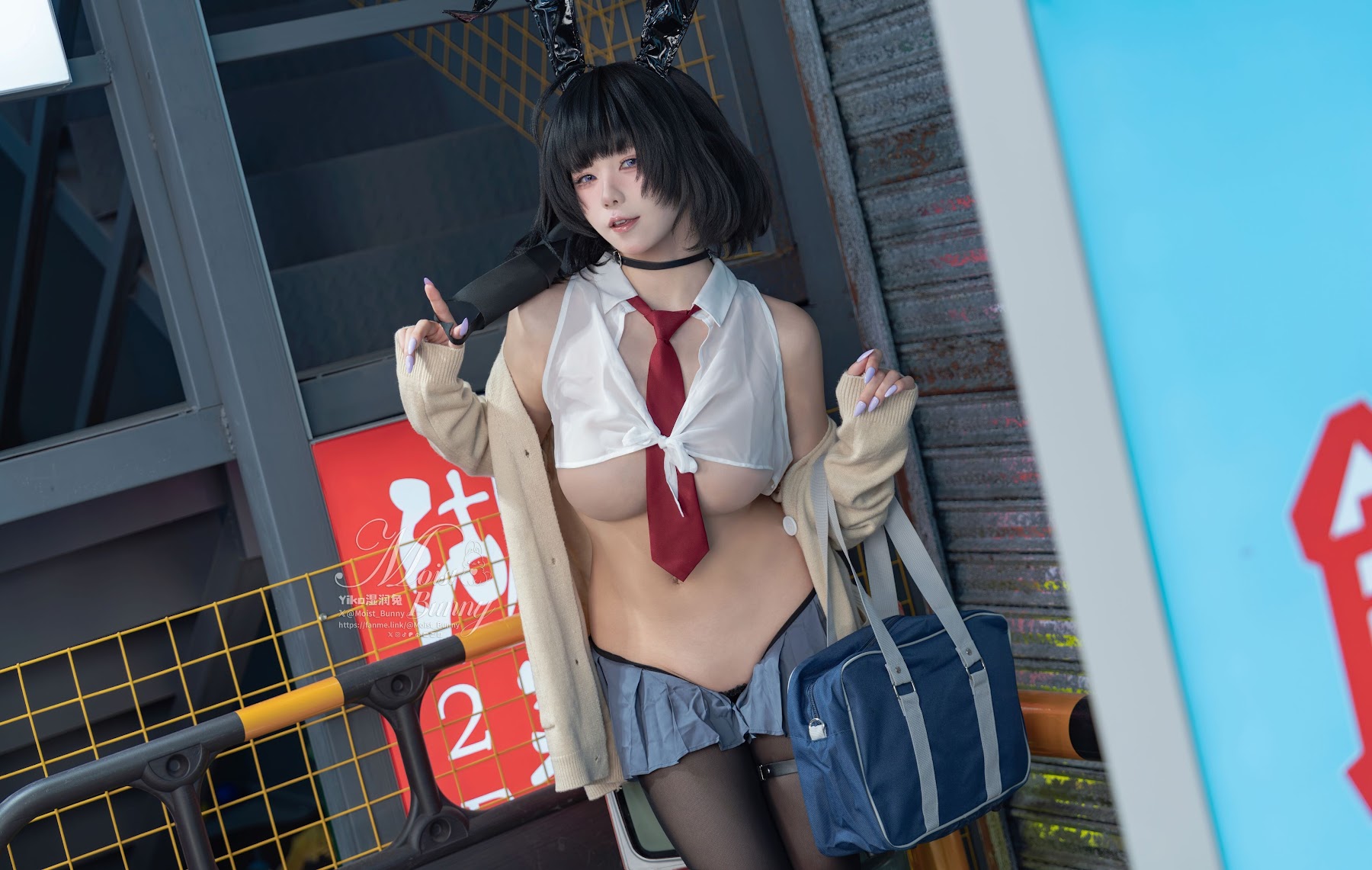 Coser@黏黏团子兔 – 2025年10月作品 賽博逆JK - P6
