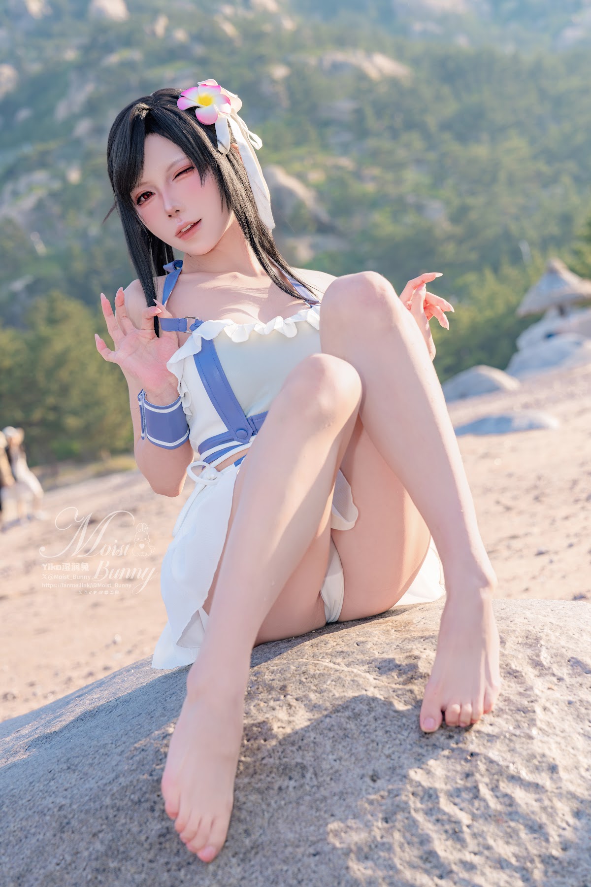 Coser@黏黏团子兔 – 2025泳装限定作 海边假日 蒂法 - P19