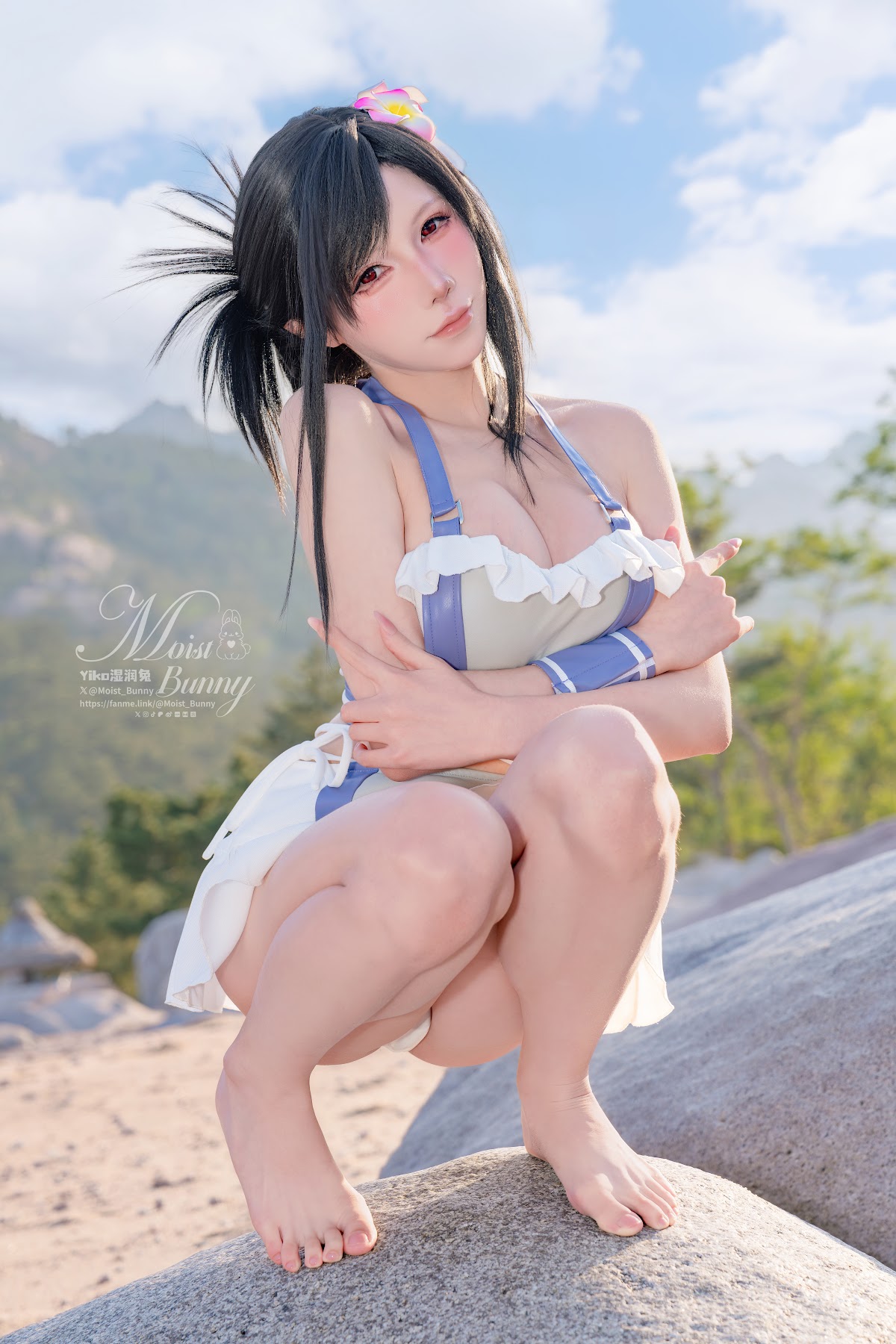 Coser@黏黏团子兔 – 2025泳装限定作 海边假日 蒂法 - P25