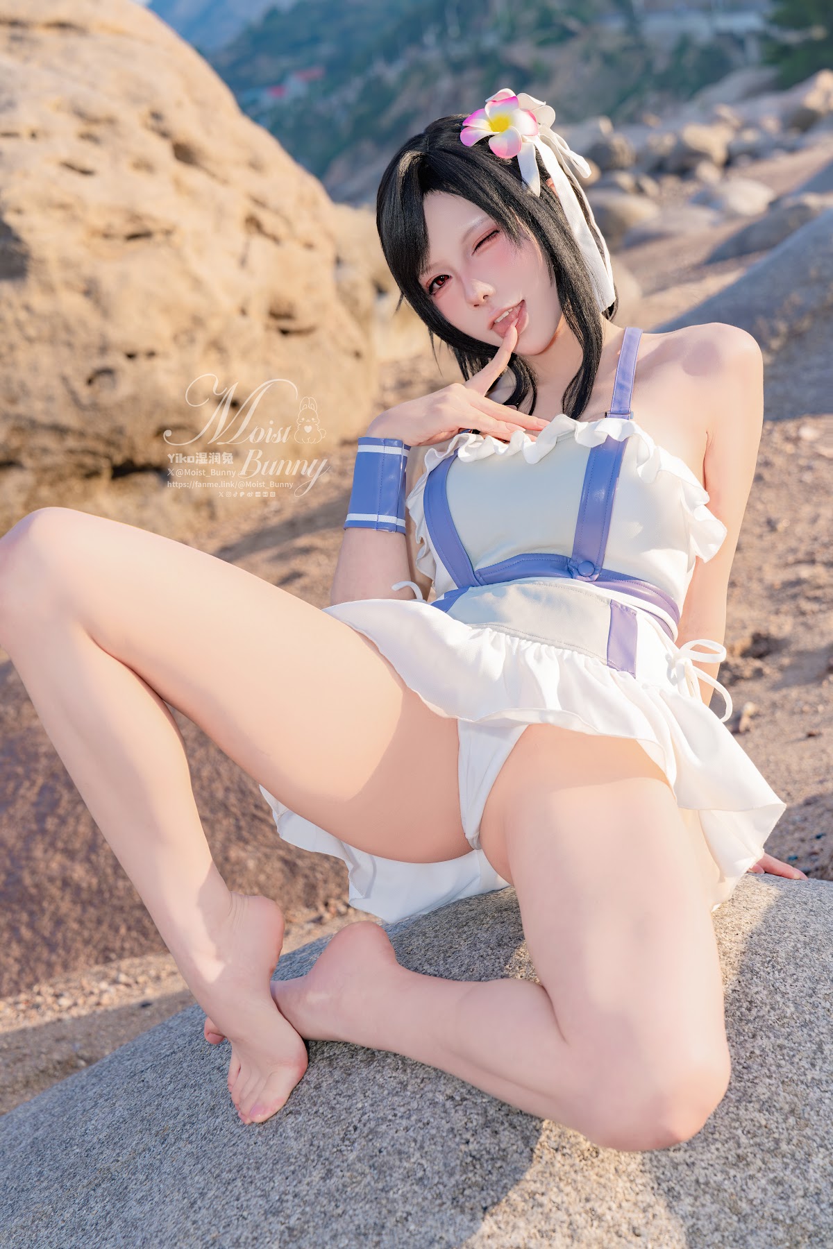 Coser@黏黏团子兔 – 2025泳装限定作 海边假日 蒂法 - P29
