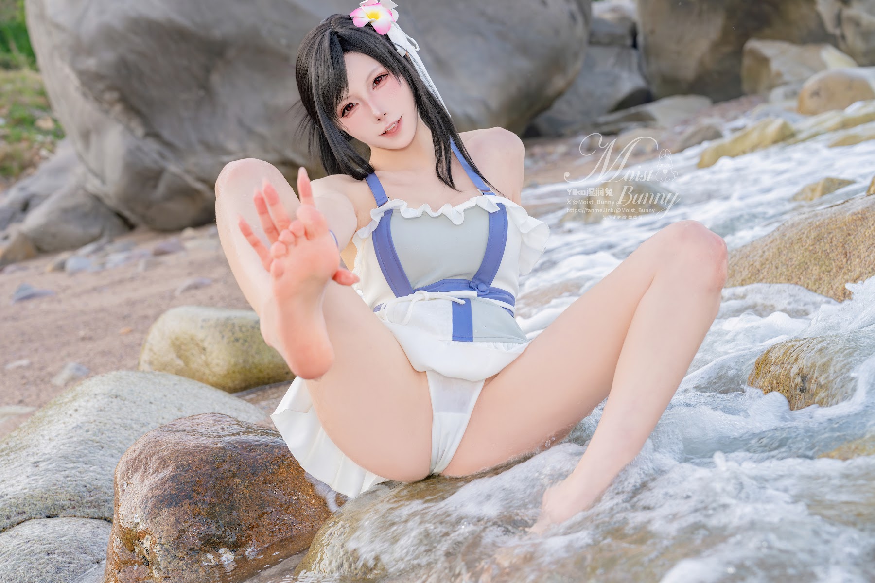 Coser@黏黏团子兔 – 2025泳装限定作 海边假日 蒂法 - P30