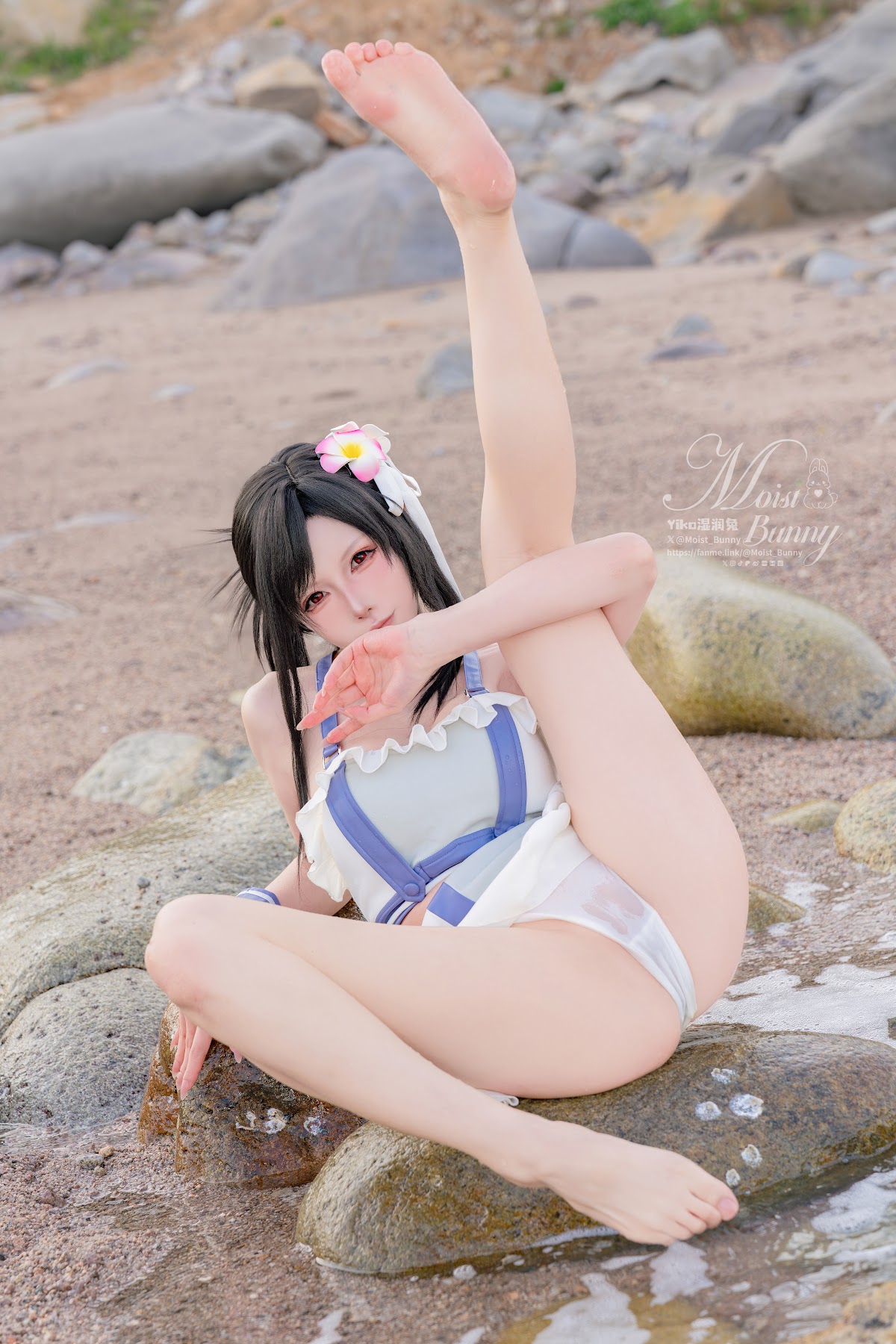 Coser@黏黏团子兔 – 2025泳装限定作 海边假日 蒂法 - P31