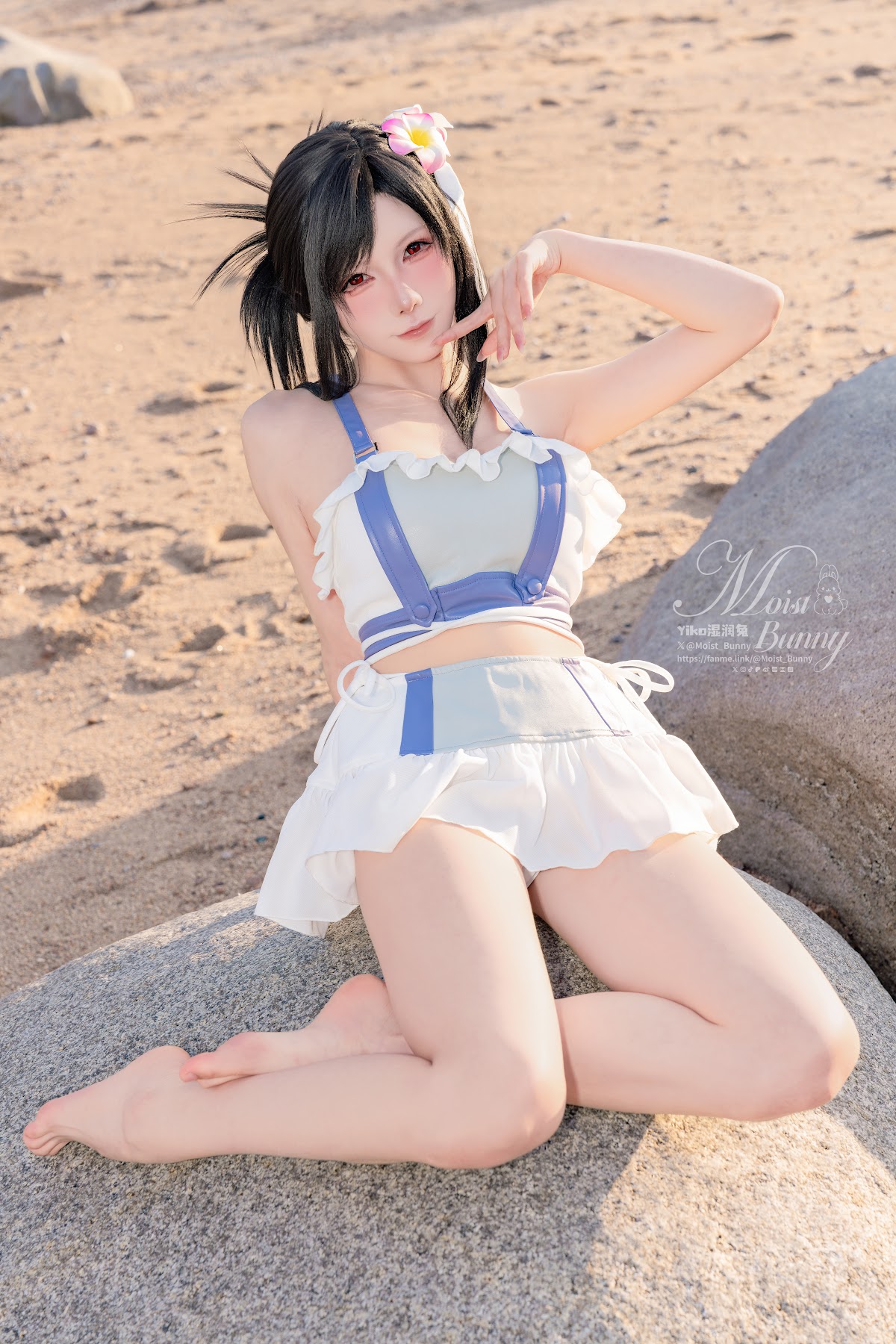 Coser@黏黏团子兔 – 2025泳装限定作 海边假日 蒂法 - P37