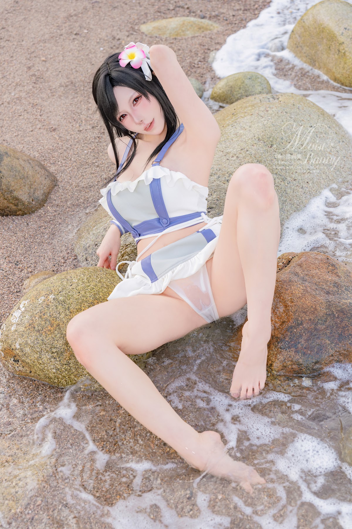 Coser@黏黏团子兔 – 2025泳装限定作 海边假日 蒂法 - P49