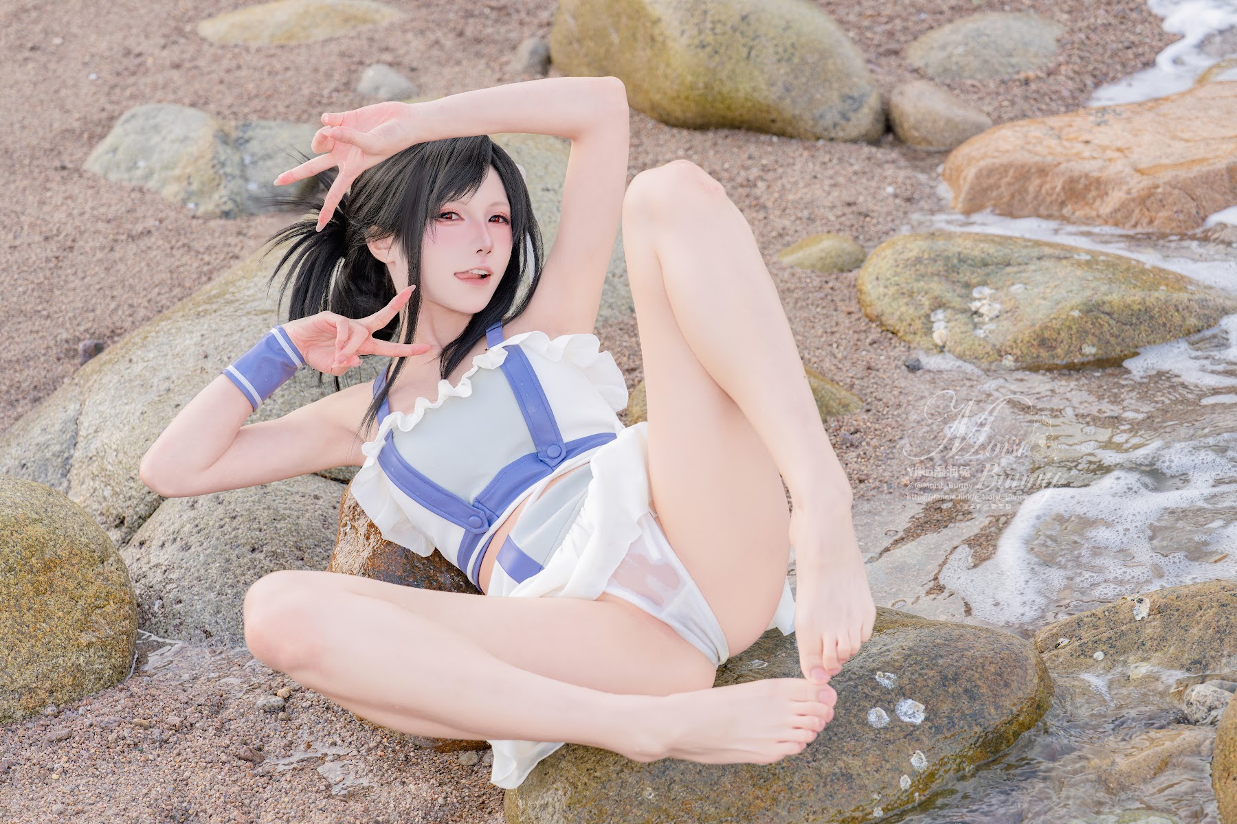 Coser@黏黏团子兔 – 2025泳装限定作 海边假日 蒂法 - P52