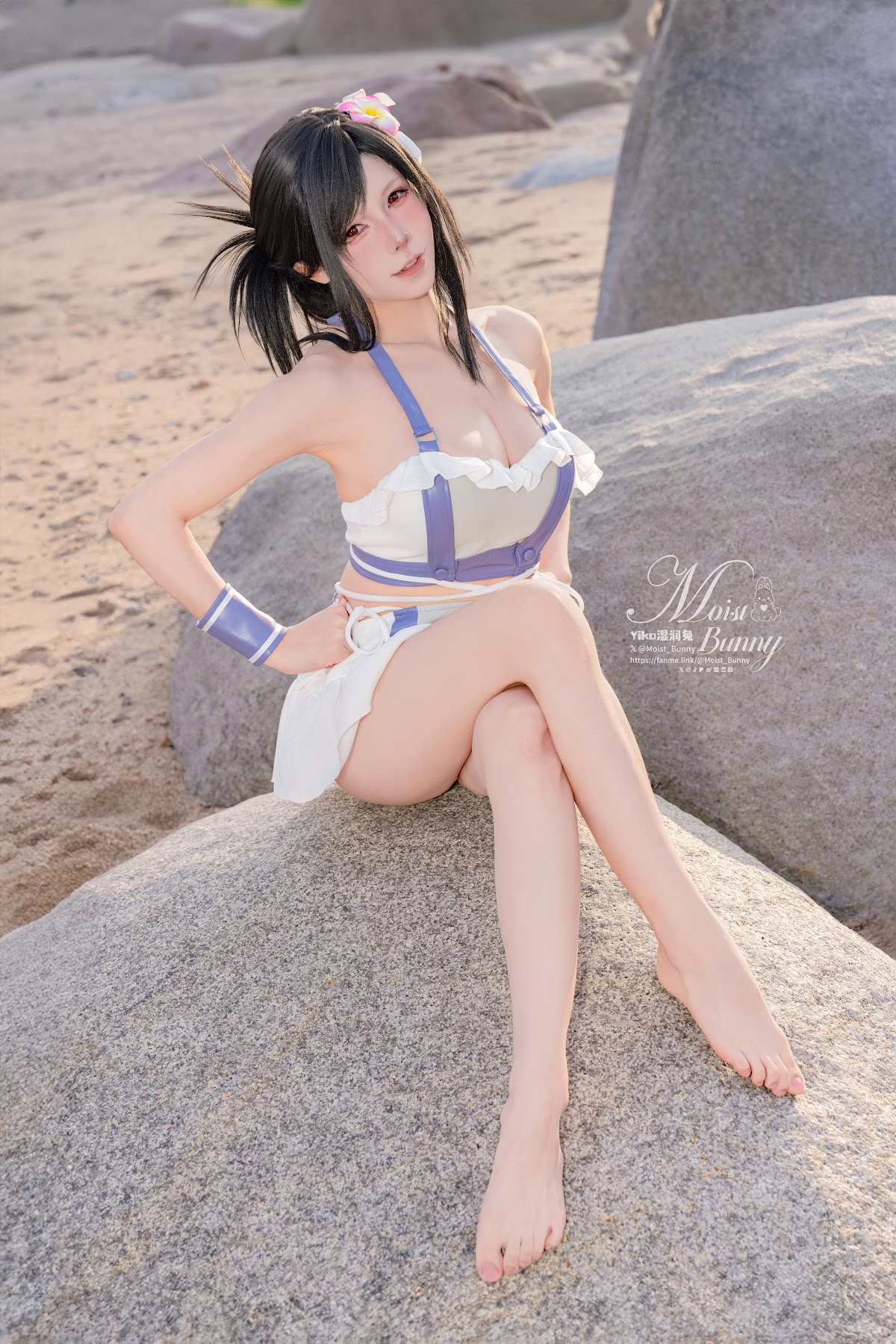 Coser@黏黏团子兔 – 2025泳装限定作 海边假日 蒂法 - P54