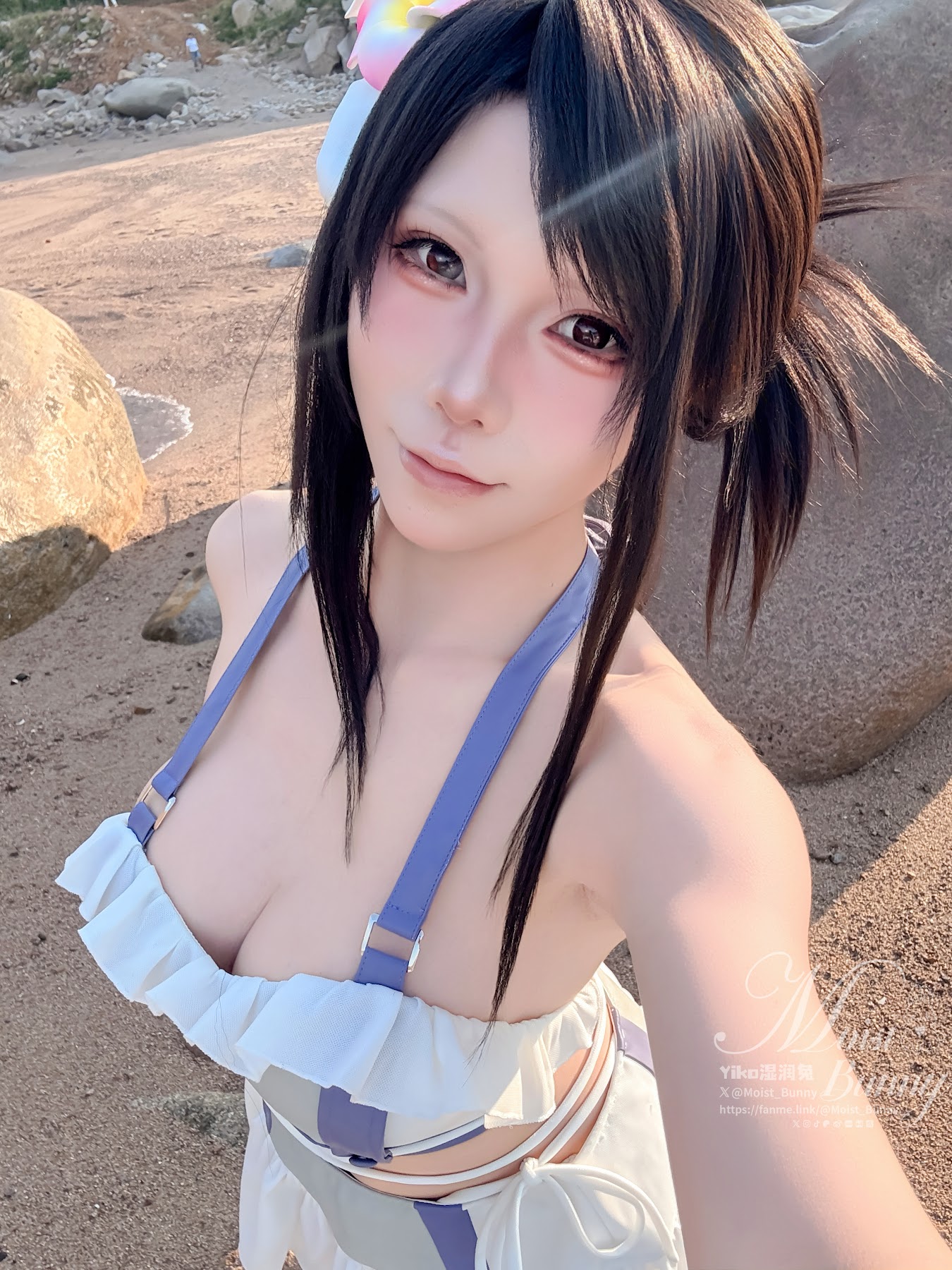 Coser@黏黏团子兔 – 2025泳装限定作 海边假日 蒂法 - P77