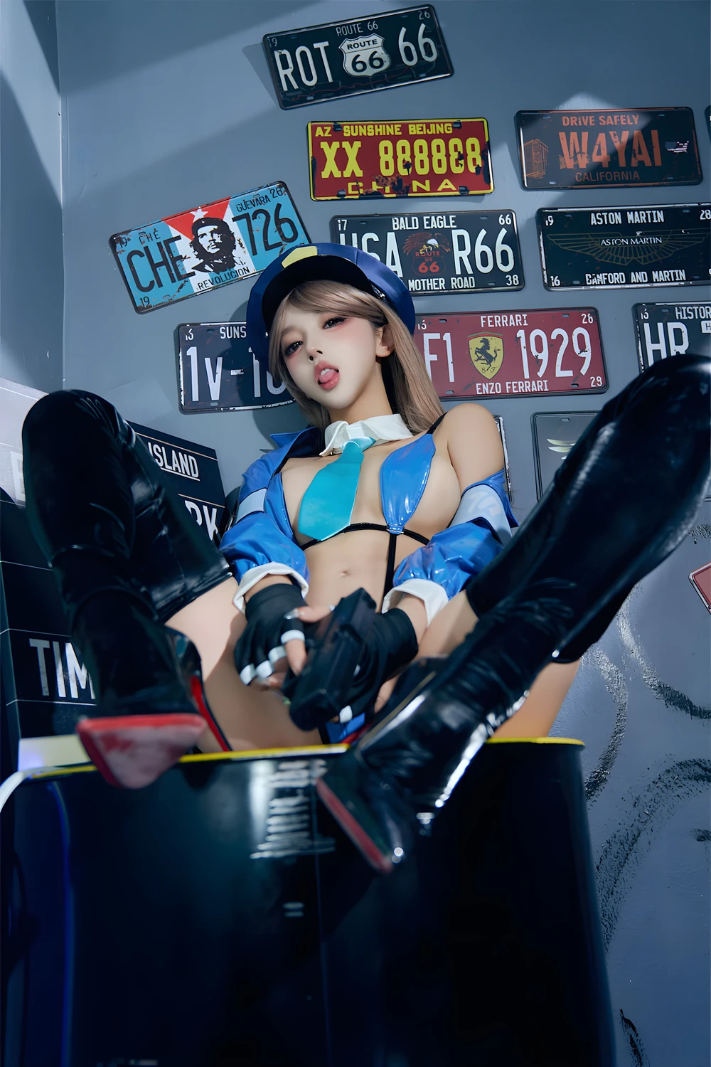 Cosplay 过期米线线喵 – 女警 - P35