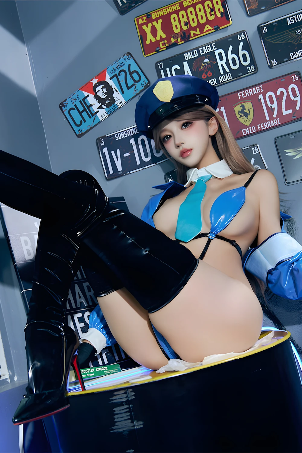 Cosplay 过期米线线喵 – 女警 - P38