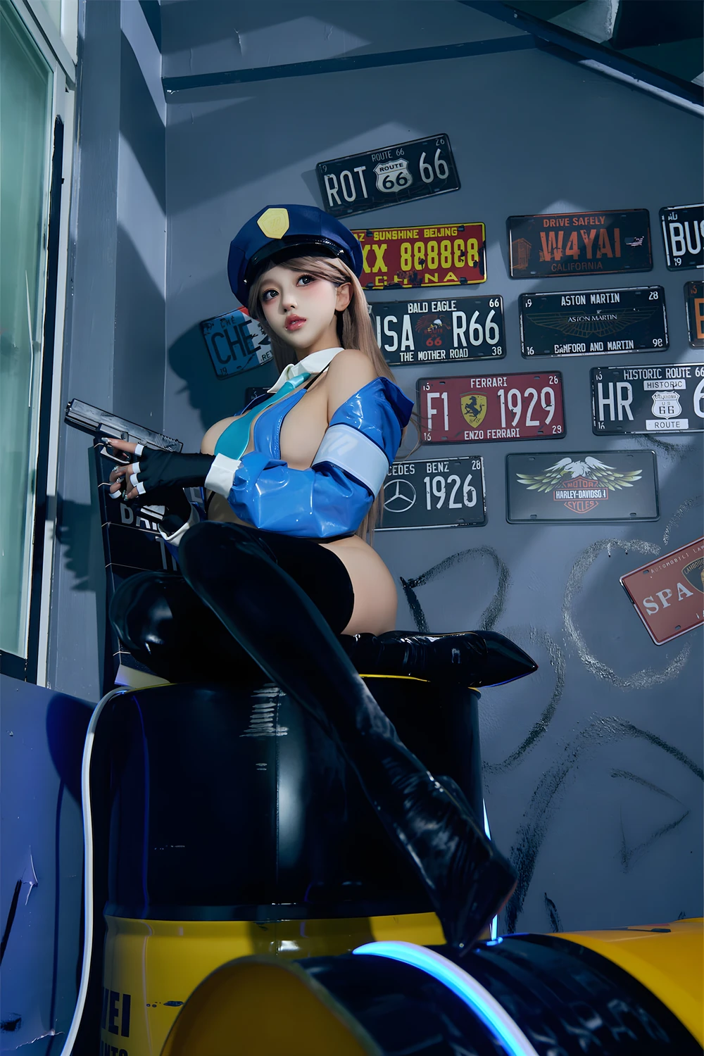 Cosplay 过期米线线喵 – 女警 - P39