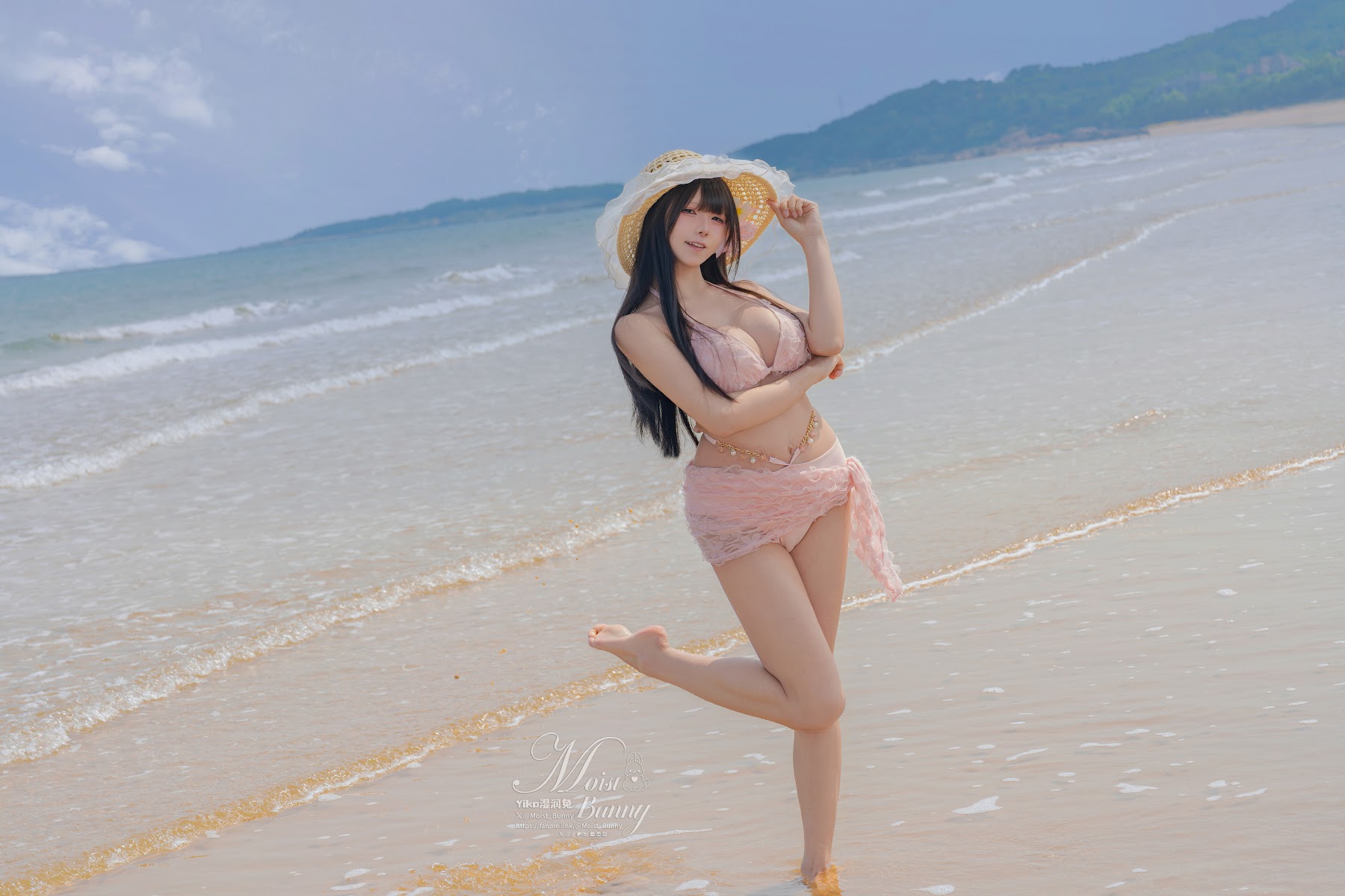 Coser@黏黏团子兔 – 07月作品『粉红假日』 - P23